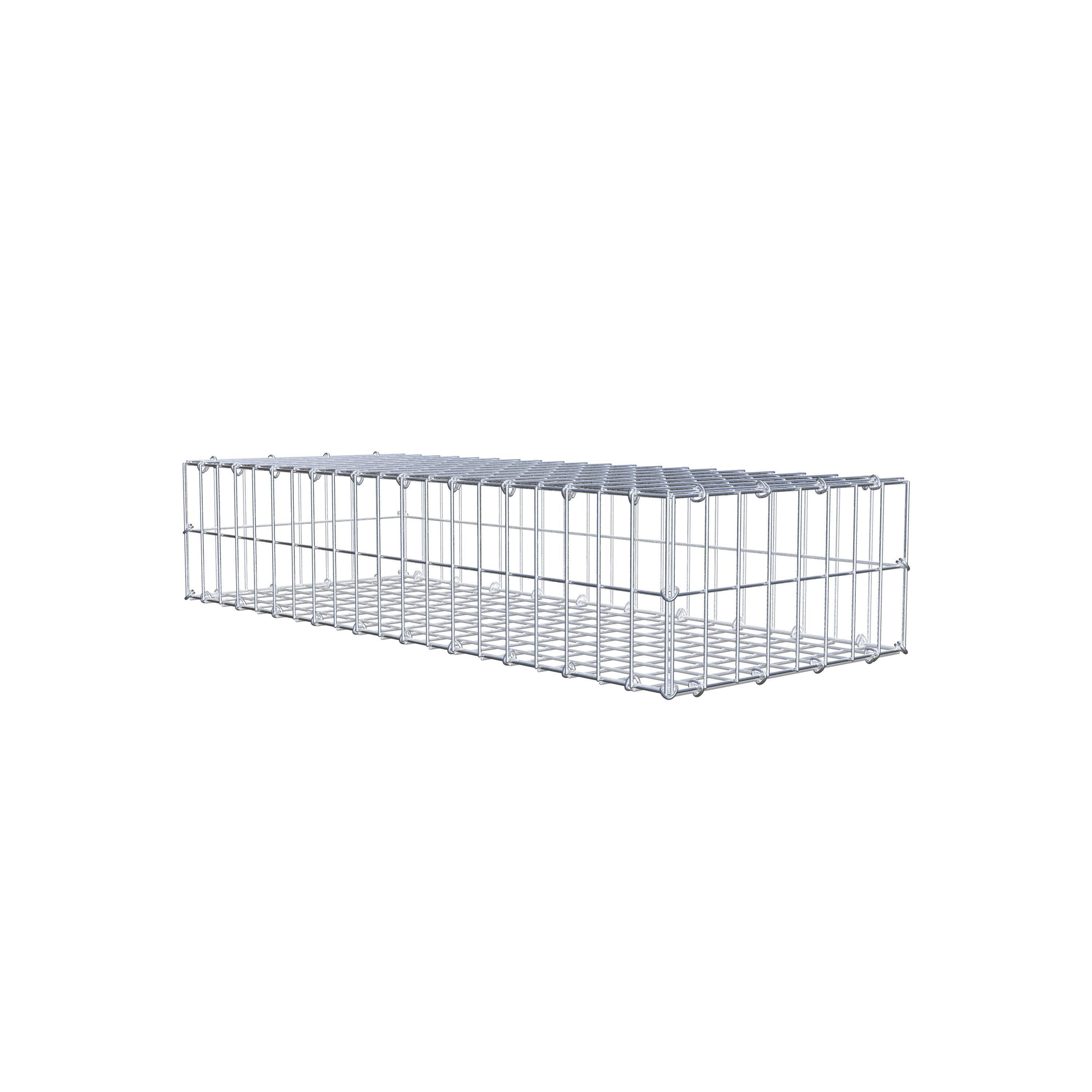 Gavión de acero galvanizado 100x20x40cm (LxAxP), malla 5 x 10cm, Anillo en C, jaula metálica para muro o jardín - 7