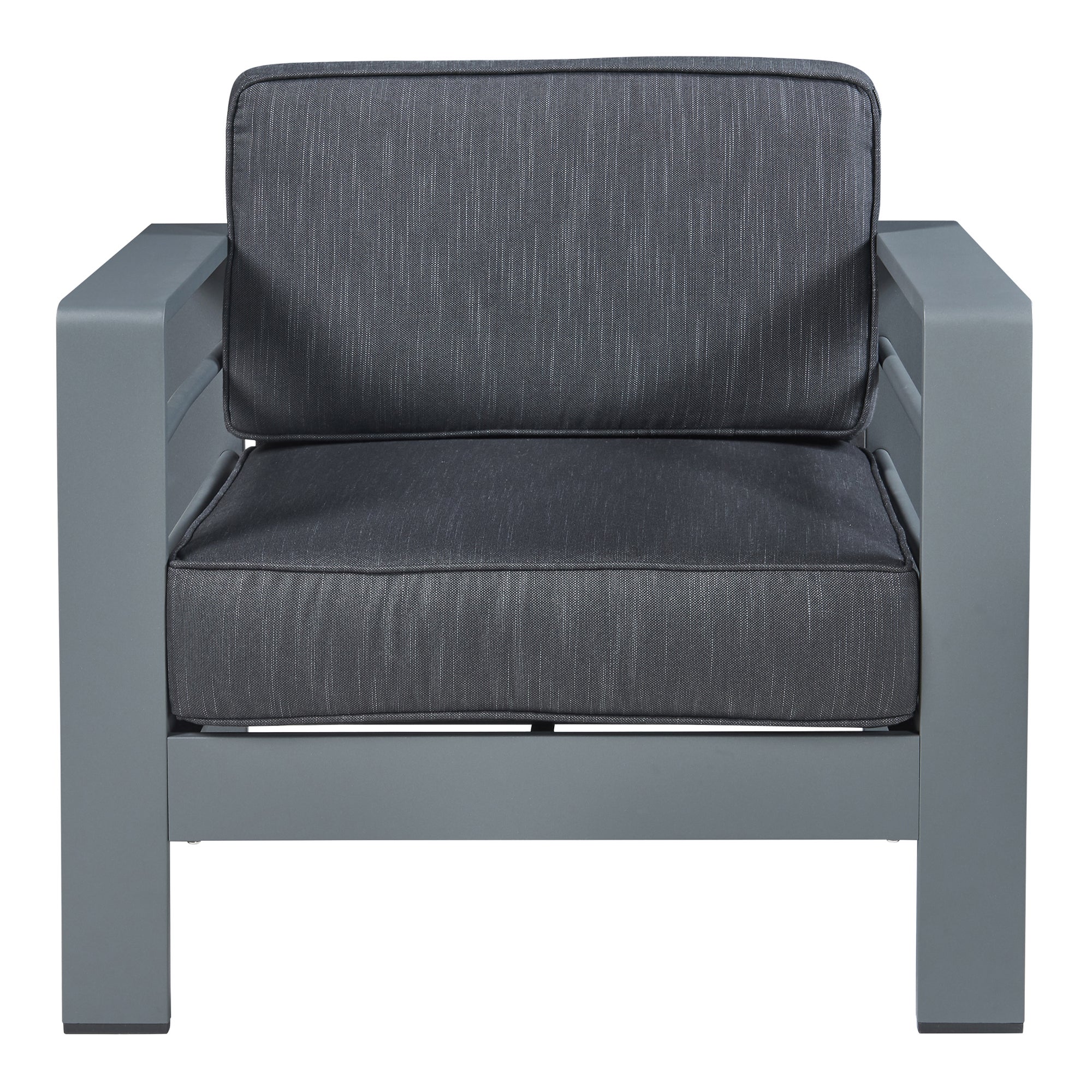 Fauteuil d'extérieur Avise 62 x 81 x 70 cm anthracite gris foncé casa.pro - 4
