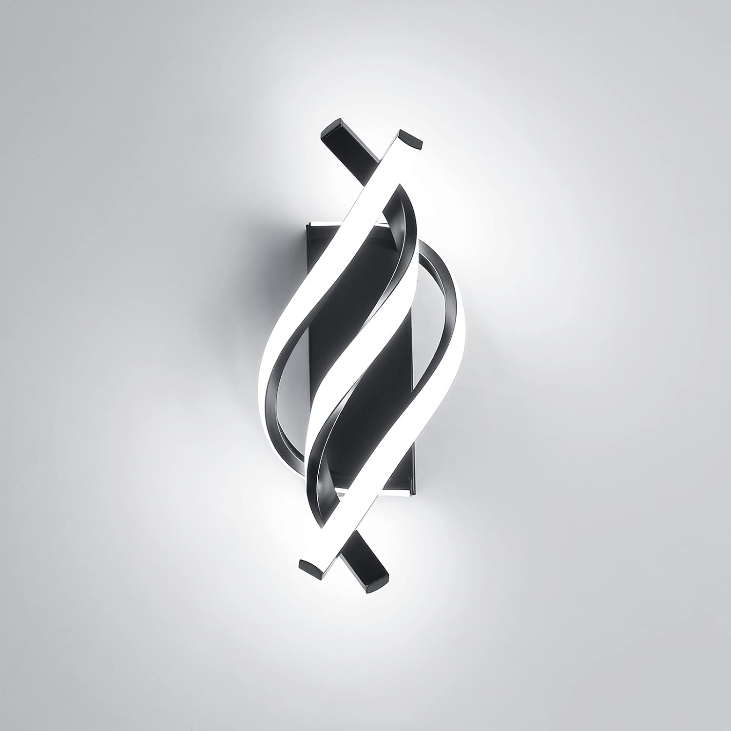 Nowoczesna lampa ścienna LED o łukowym kształcie, białe światło kinkiet, odpowiednia do sypialni, salonu