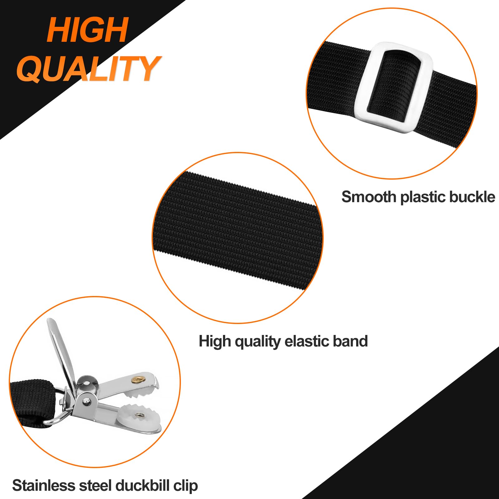 8Pcs Tendeur Drap Housse, Attache Drap Housse(30cm à 130cm) Sangle Matelas, Elastique Drap Housse pour Draps, Matelas, Planche à Repasser ou Canapé - 2