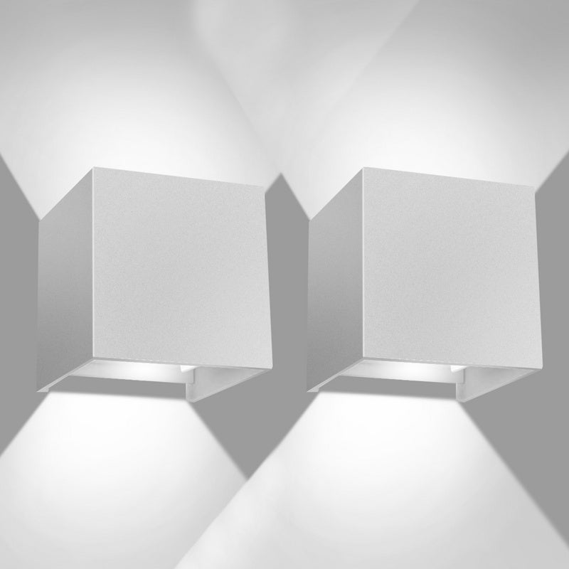 Lámpara De Pared LED Para Pared, Lámpara De Pared Para Exteriores, Lámpara De Pared Impermeable Para Jardín, Montaje En Pared Exterior, Porche, Lámparas De Pared De Aluminio Negro IP65 Para Baño