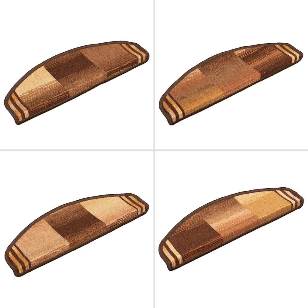 Maison Exclusive - Tappetini Autoadesivi per Scale 15 pz Marronie 65x21x4 cm - 4