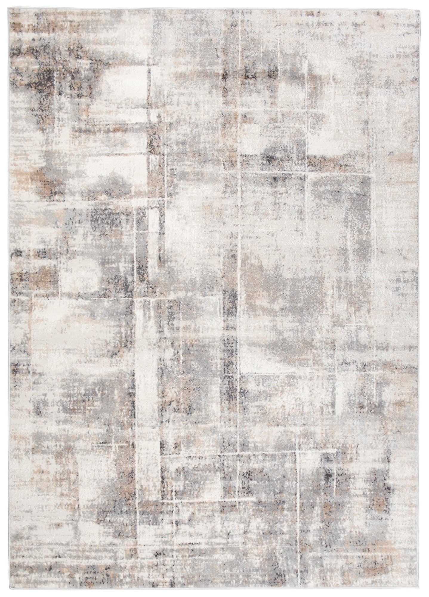 TAPISO Valley Tapis de Salon Beige Gris Crème Abstrait Taches Fin 200x300 - 2