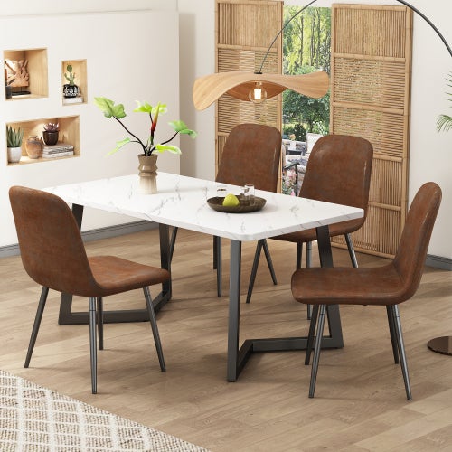 HOMCOM Set 3 pz con Tavolo Cucina e 2 Sgabelli da Bar Nero Legno