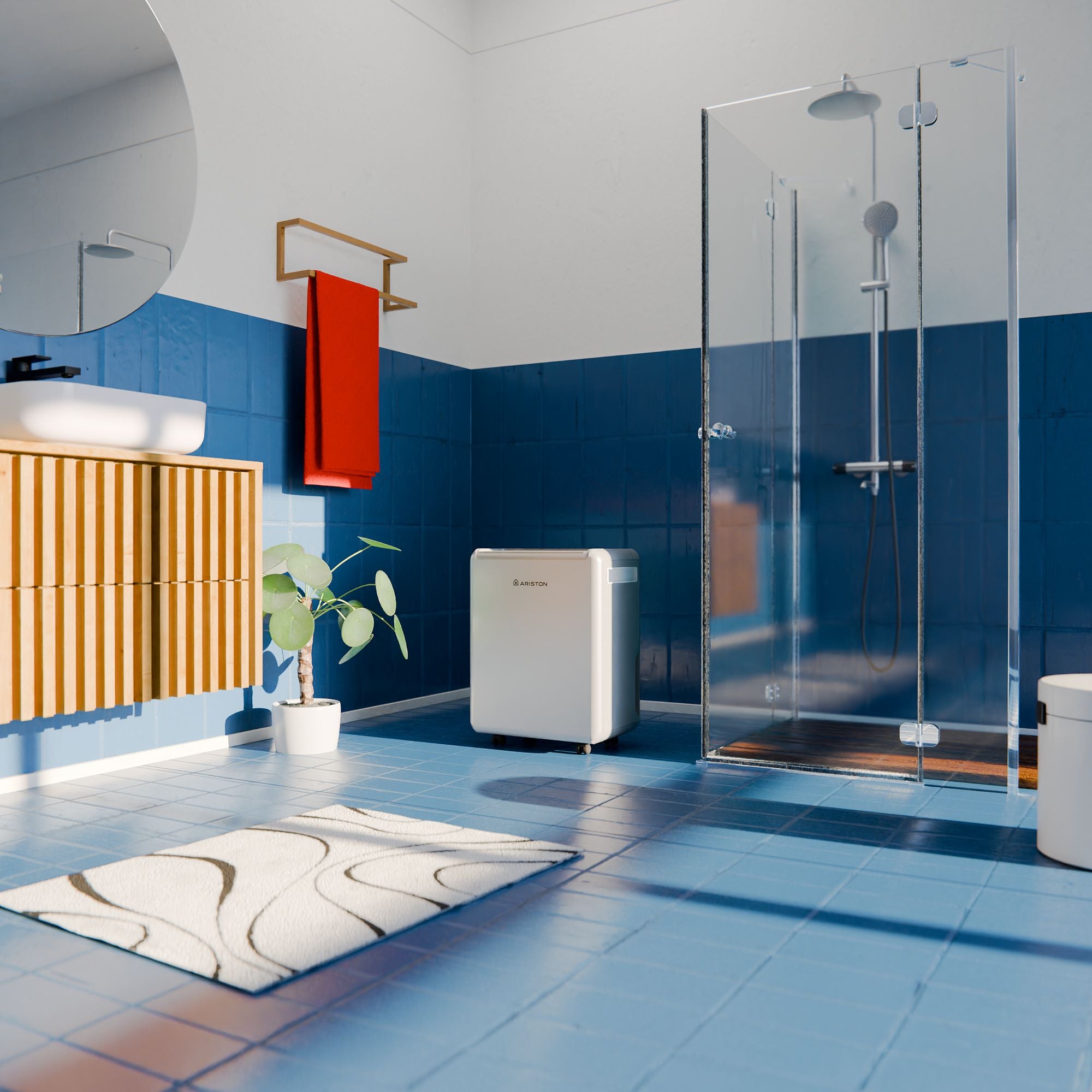 Ariston Deos Evo 12 - Déshumidificateur d'Air - Elimine l'humidité jusqu'à 12L/jour - Silencieux - Idéal Pièces jusqu'à 35 m² - 5