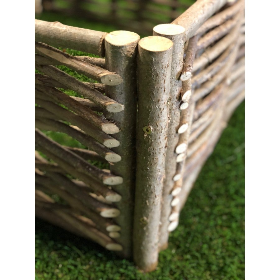 Potager carré en noisetier - 100% Naturel - 70 x 70 x 30 cm - 4