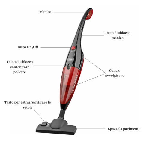 ASPIRAPOLVERE SENZA SACCO CICLONICO SCOPA ELETTRICA CON FILO 600W POTENTE 2L | Leroy Merlin ASPIRAPOLVERE SENZA SACCO CICLONICO SCOPA ELETTRICA CON FILO 600W POTENTE 2L | Leroy Merlin