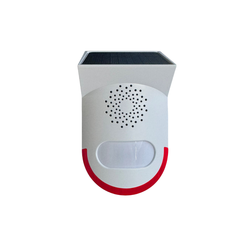 Sirène D'alarme Extérieure Solaire Avec LED Clignotante – 110 DB – Neuf