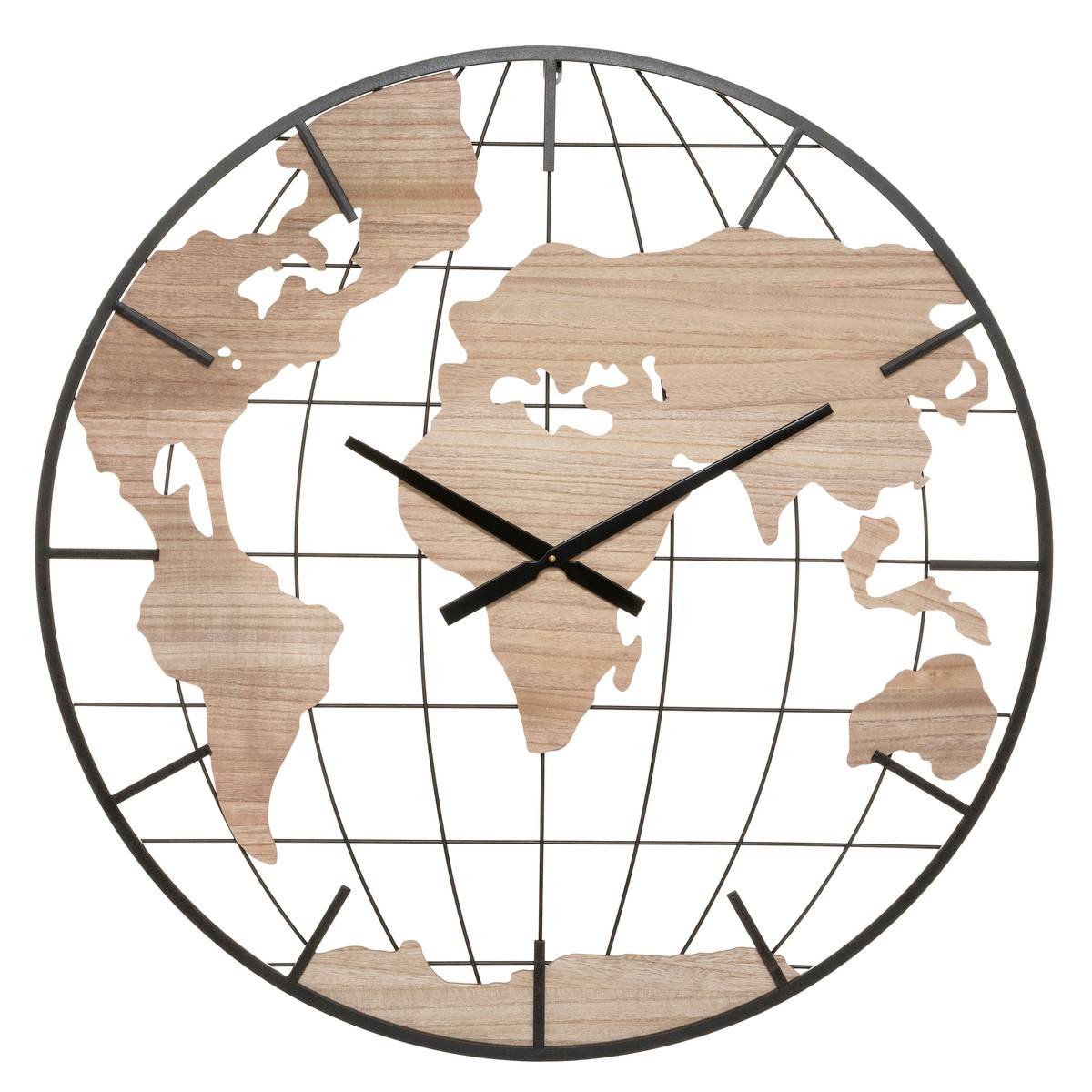 Horloge Murale Vintage Atmosphera – Noir Métal Ø90 Cm – Style Industriel Élégant