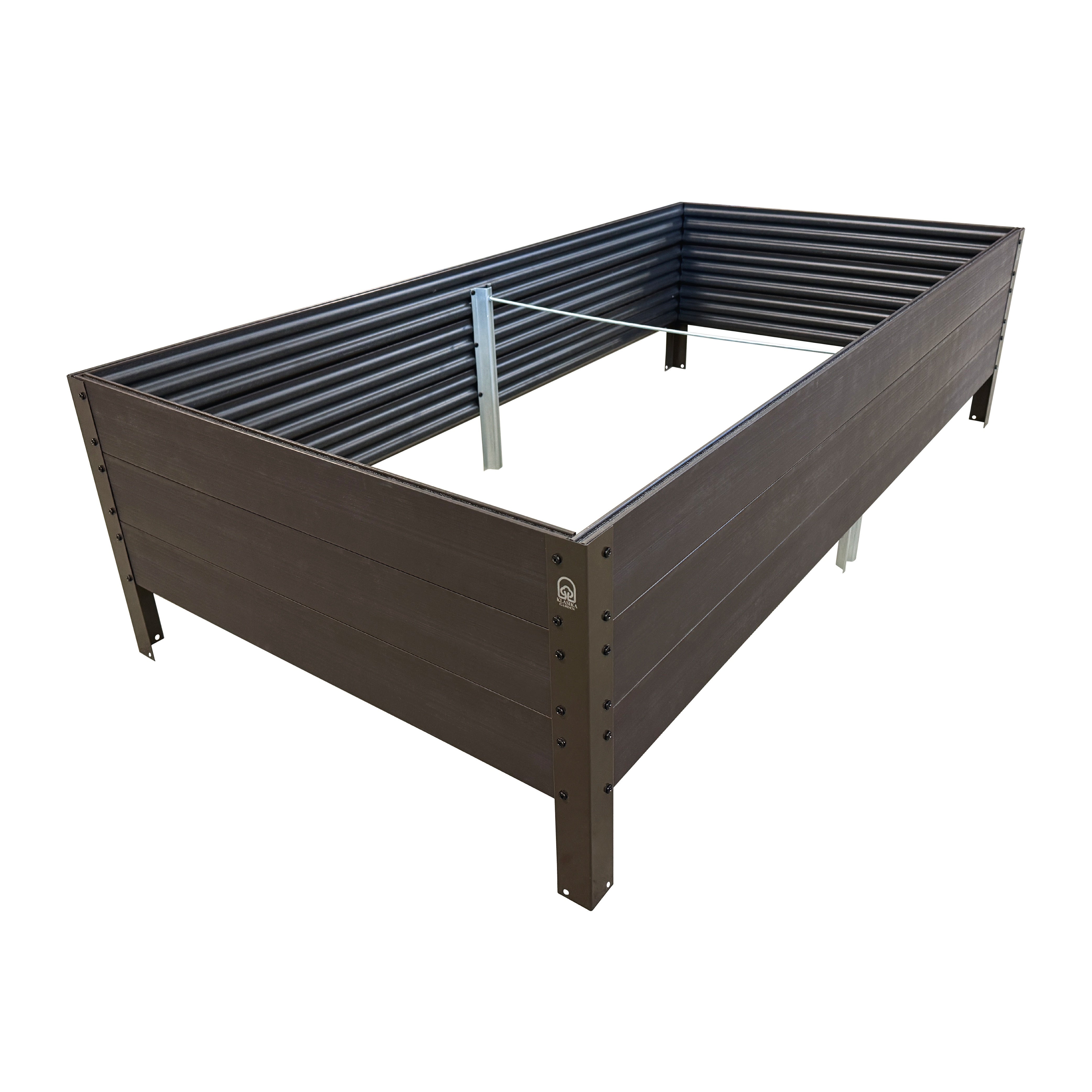 Podwyższona grządka KLASIKA WOODLOOK GPPS, brązowa 150x75x30 1szt