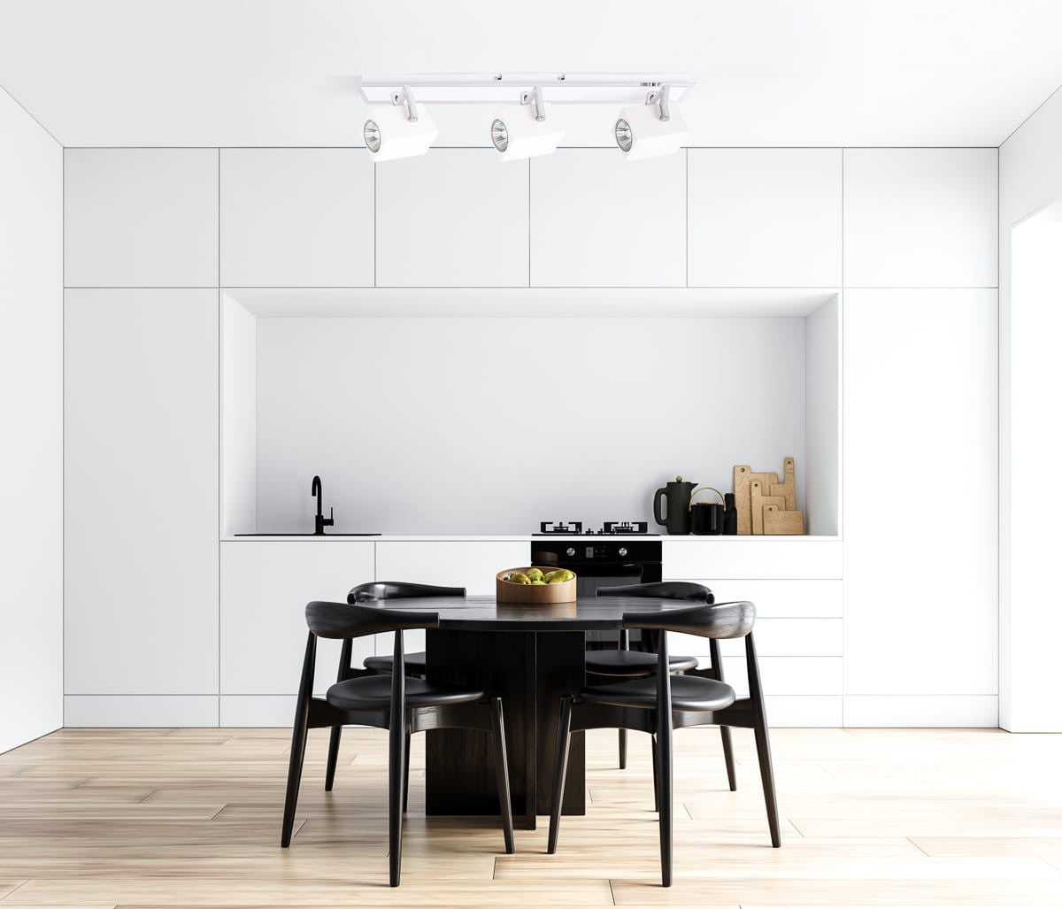 Lampa sufitowa wisząca Mateo biała chromowana 3xGU10x35W nowoczesna wym: 54 x 9,5 cm metal Italux - 2