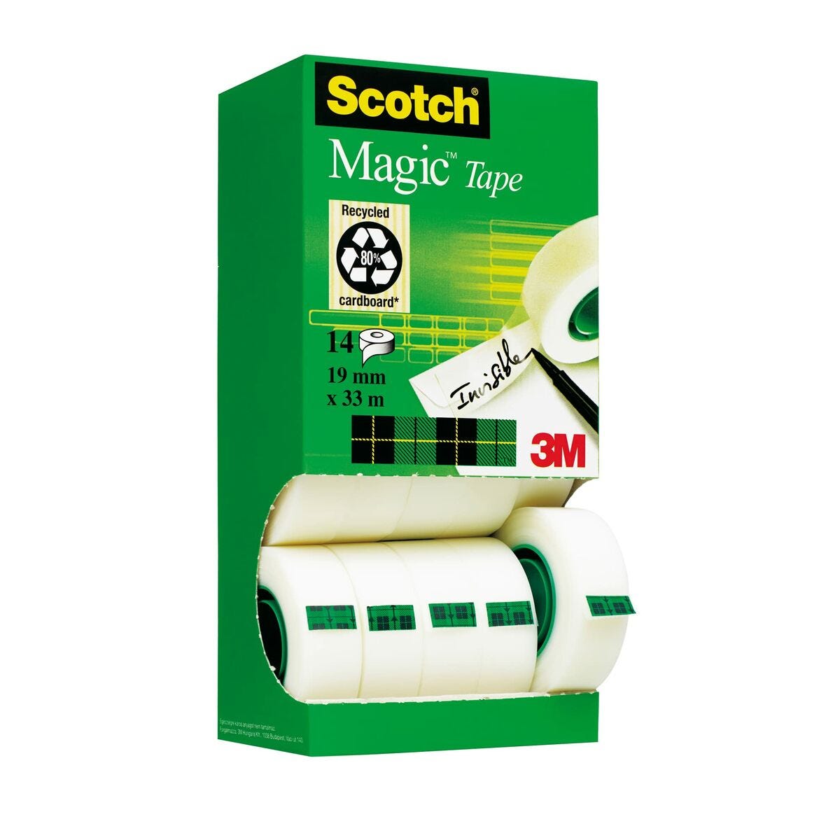 Ruban adhésif invisible 19mm x 7,5m, sur dévidoir plastique, 810 SCOTCH Ruban adhésif invisible 19mm x 7,5m, sur dévidoir plastique, 810 SCOTCH