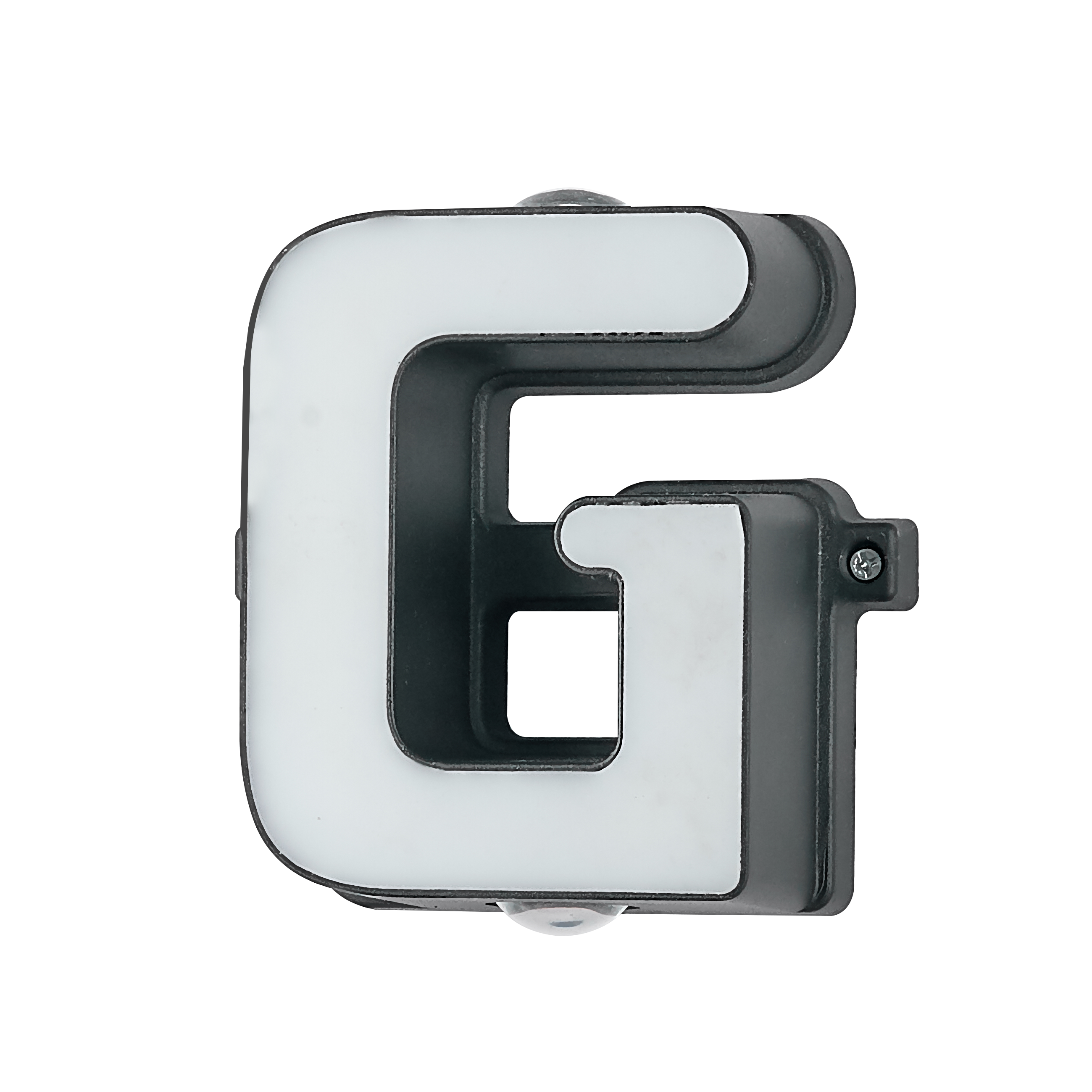 Litera G, aluminiowy znak 220 V litera G, litera ścienna 13 * 5,5 cm