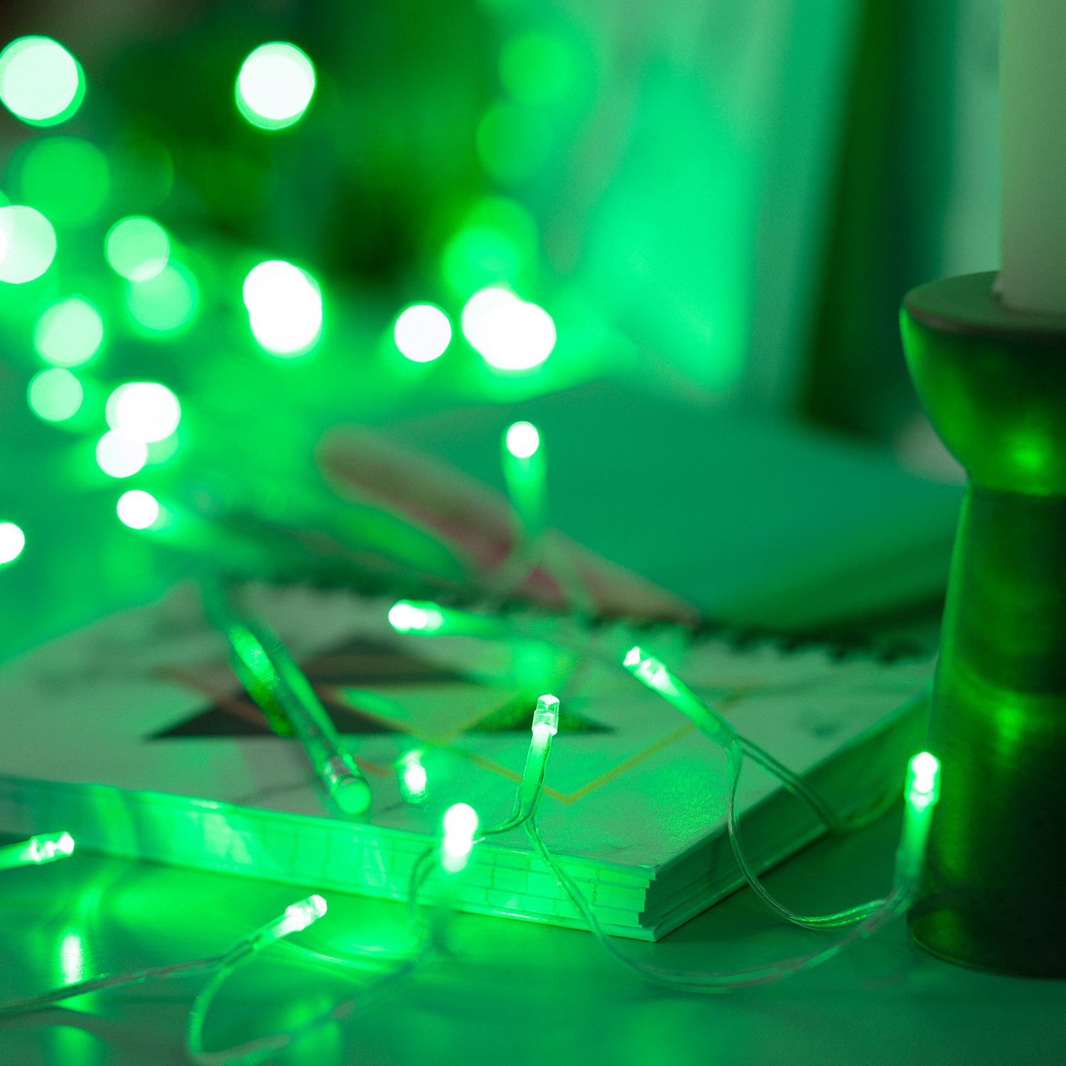 Guirlande LED Extérieure à Piles 5m Vert | Idéal pour Noël - 3