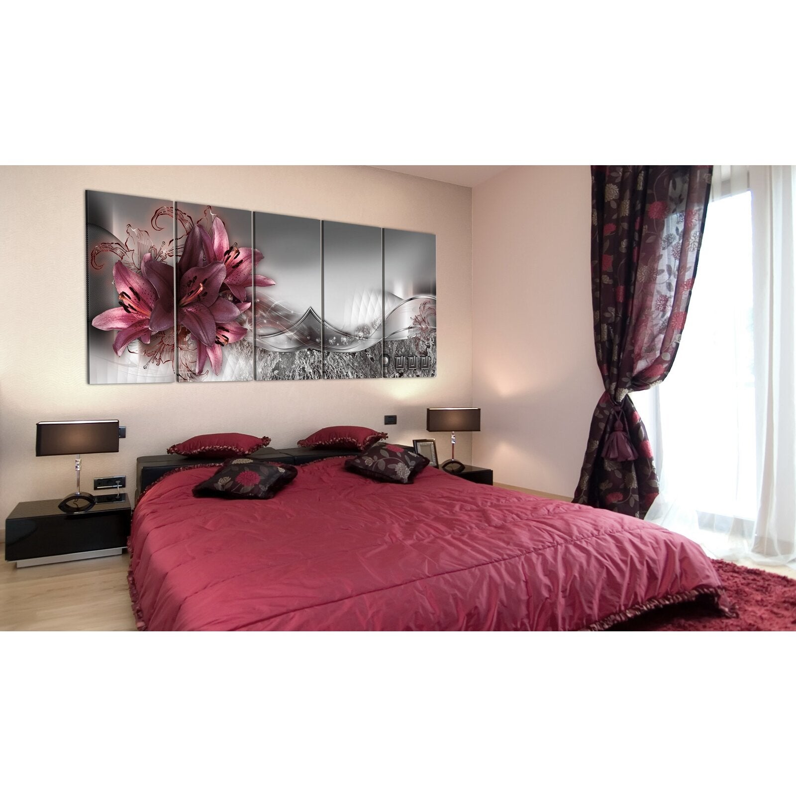 Tableau fleurs intemporelles - 200 x 80 cm - 2