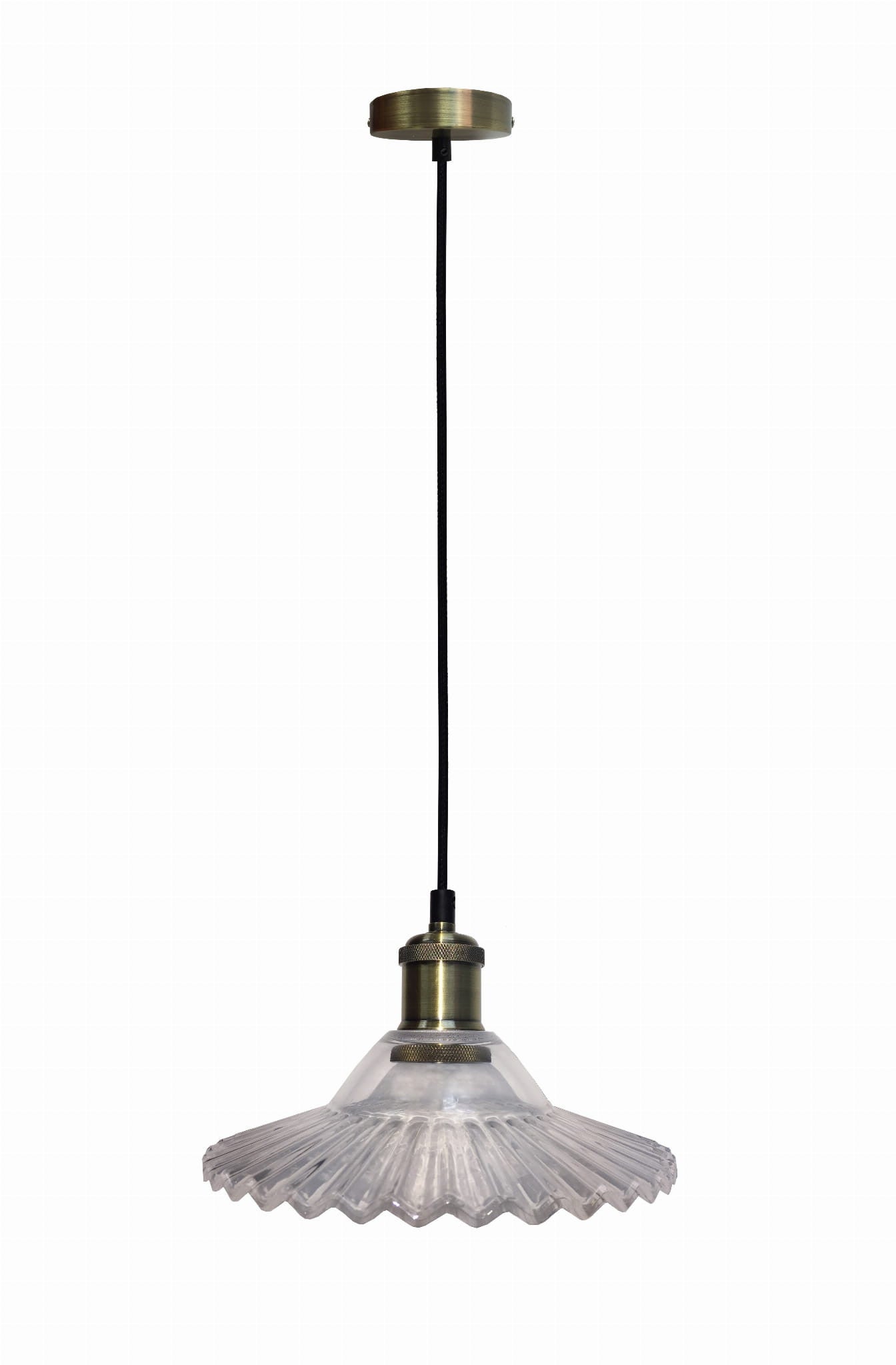 Lampa sufitowa wisząca Geneva patyna-przezroczysta 1xE27x40W wym: 90 x 21,5 x 21,5 cm szkło Candellux