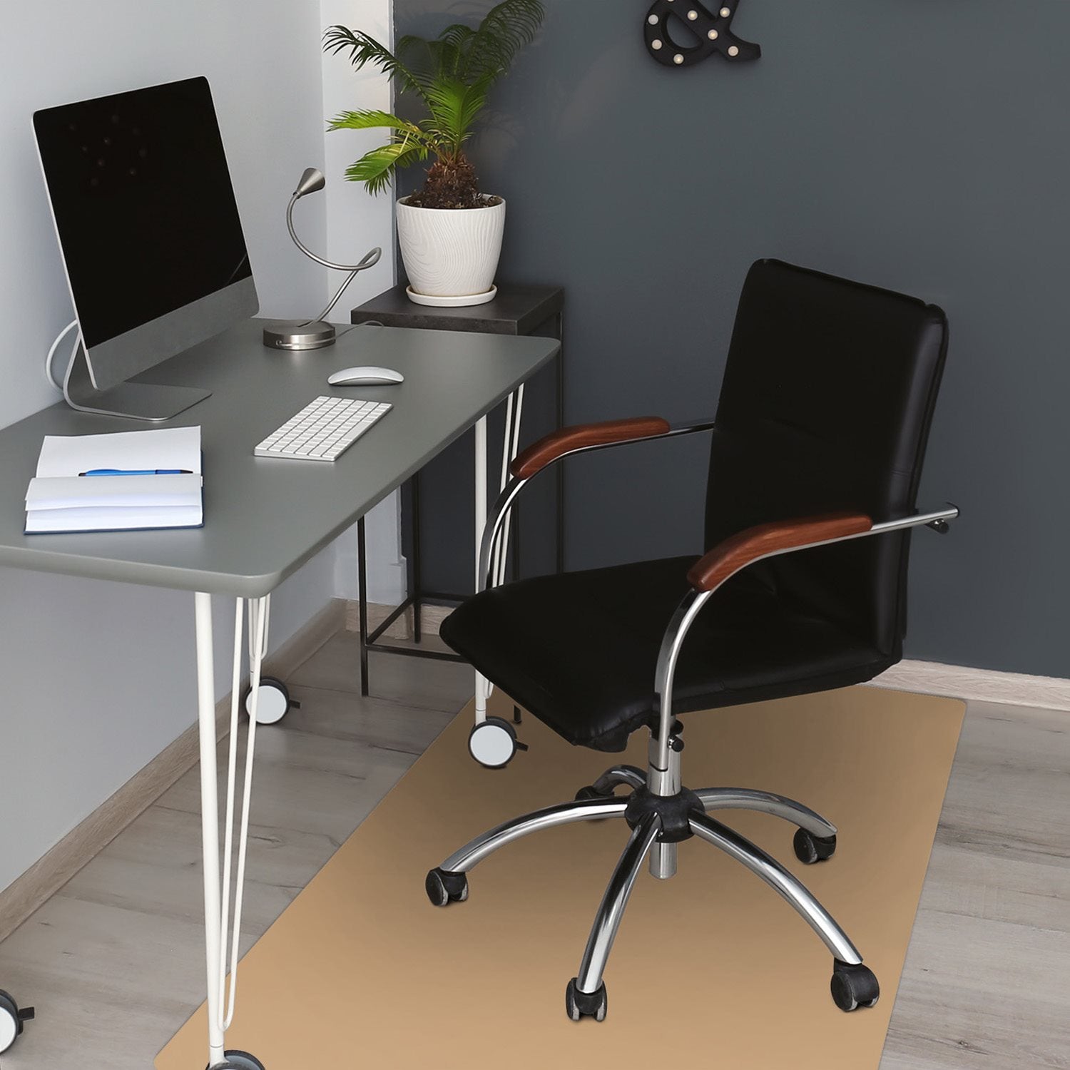 Mata pod fotel, mata pod krzesło Pojedynczy kolor fale i kolorowy dym 100x70 cm – Tulup - 4