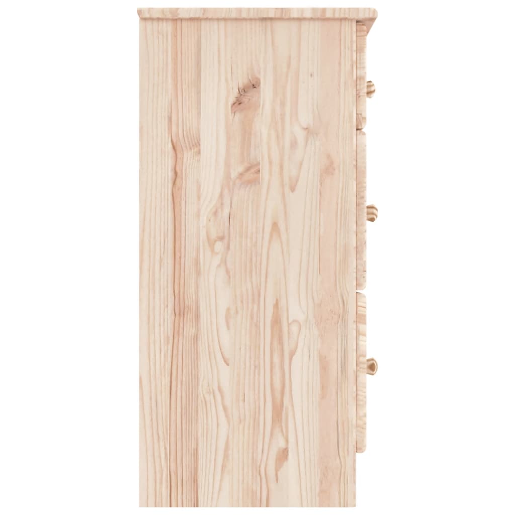 Commode | Armoire de rangement ALTA 112x35x73 cm bois massif de pin CFW51181 - 5