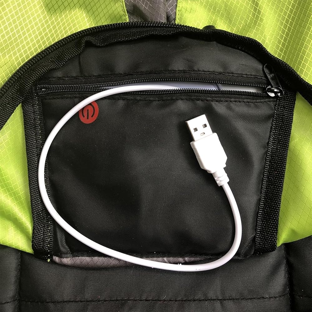 15L Sac à Dos Vélo LED Rechargeable USB et Gilet Cyclisme Réfléchissant avec Clignotants Directionnels - 6