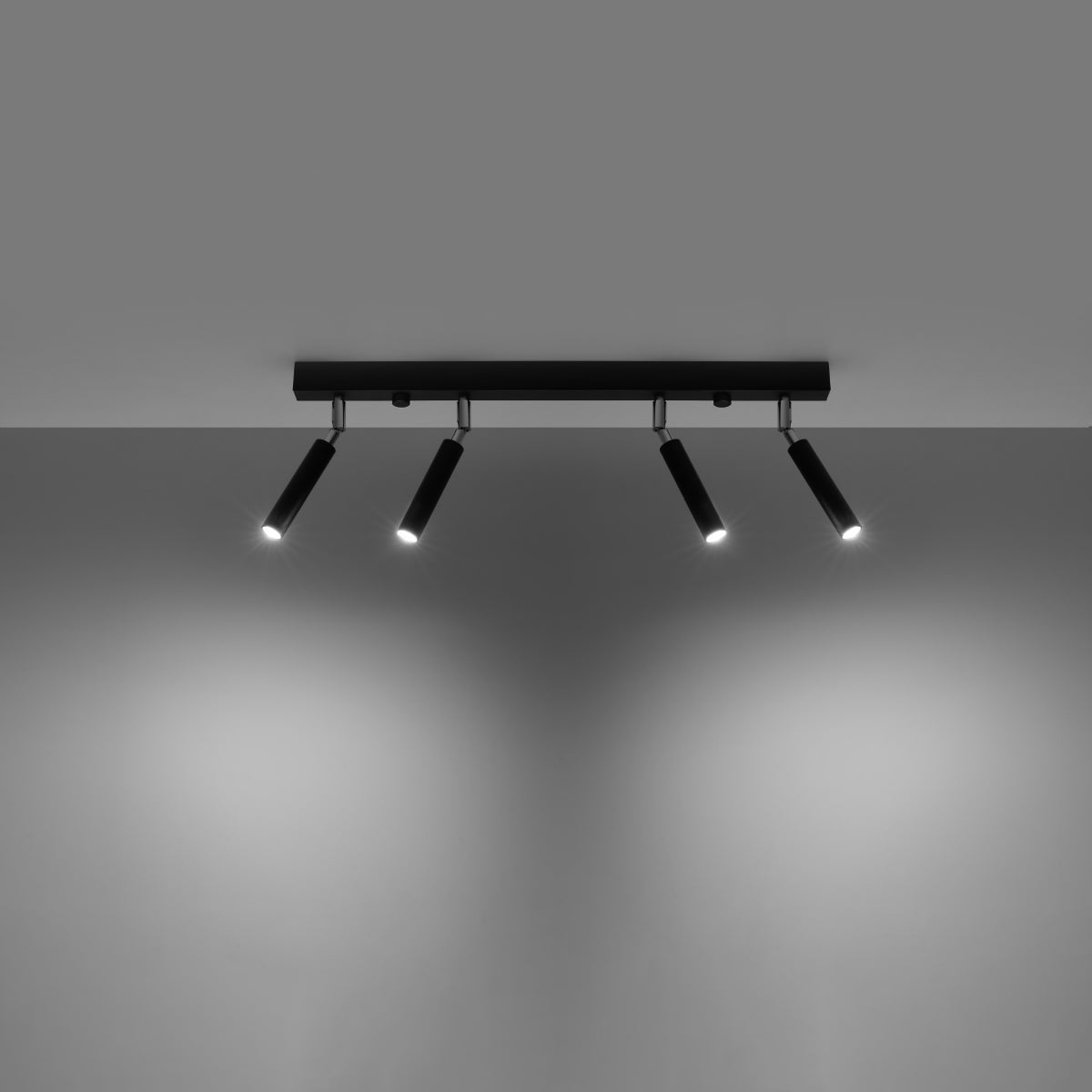 Plafon ASTIX 4 czarny LED 3000K - 60x3x20cm Sollux
