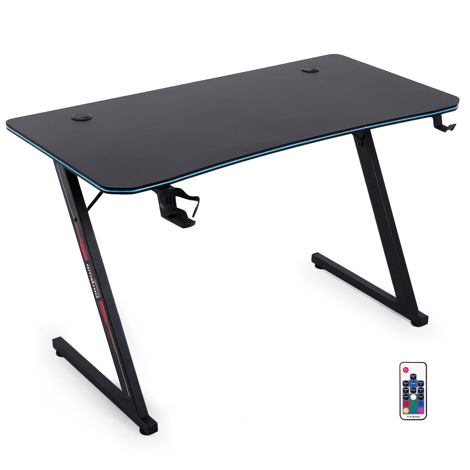 Amstrad AMS 900 LED TOP1 Fauteuil gaming noir et gris Serigraphie TRY HARD FOR TOP 1 Eclairage LED 366 effets Télécommande Amstrad Amstrad AMS 900 LED TOP1 Fauteuil gaming noir et gris Serigraphie TRY HARD FOR TOP 1 Eclairage LED 366 effets Télécommande Amstrad