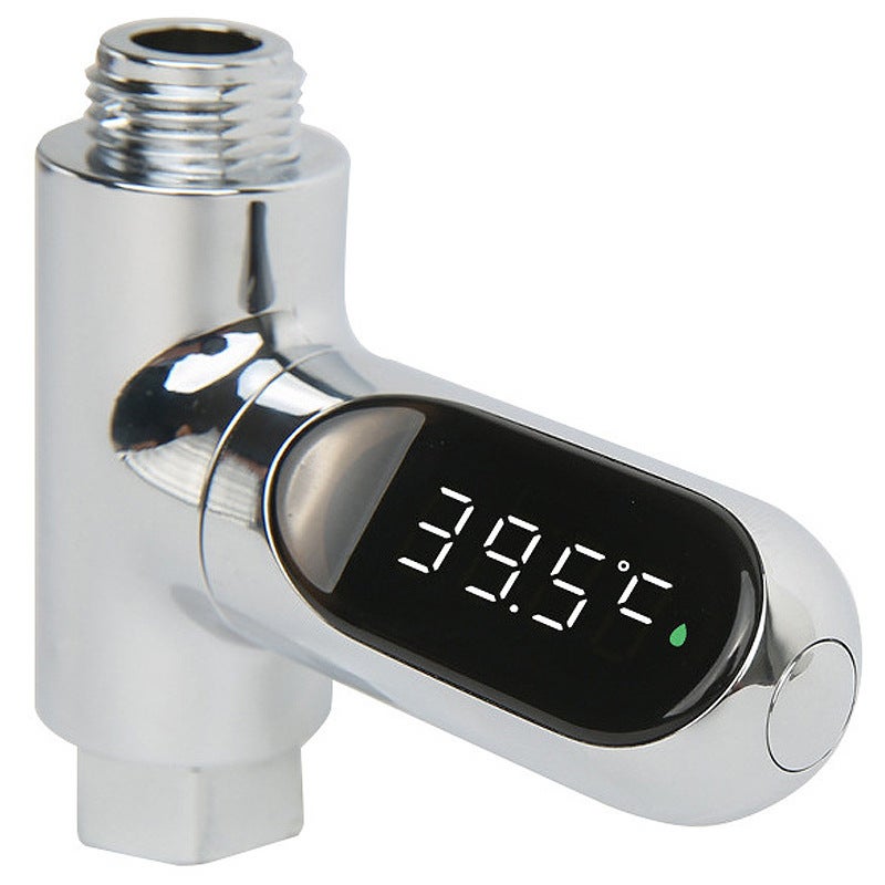 Termometr prysznicowy LED, termometr cyfrowy 0-100°C, z termometrem obrotowym 360°, wodomierz LED, termometr prysznicowy