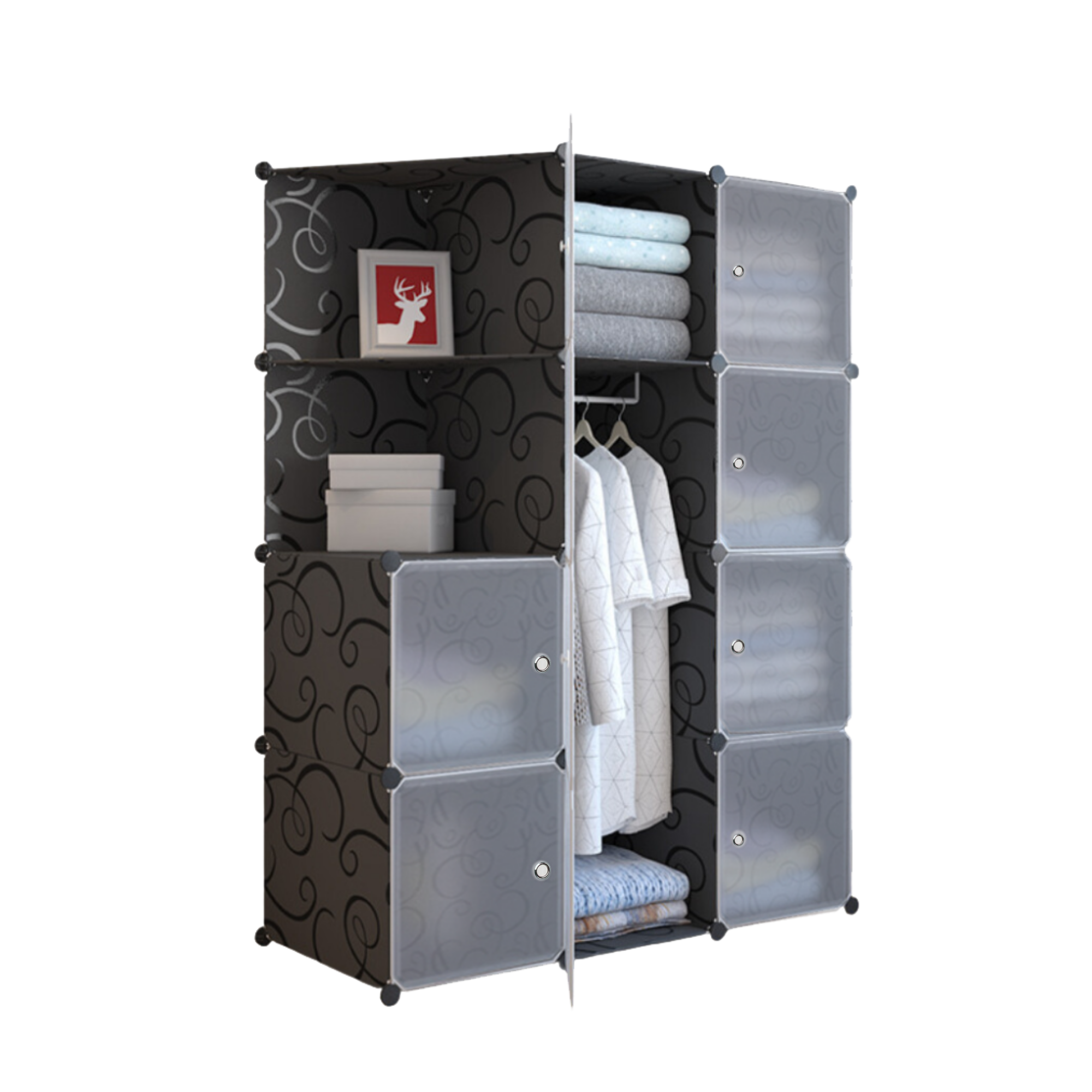 Armario modular. estantería de módulos. organizador modular de ropa.
