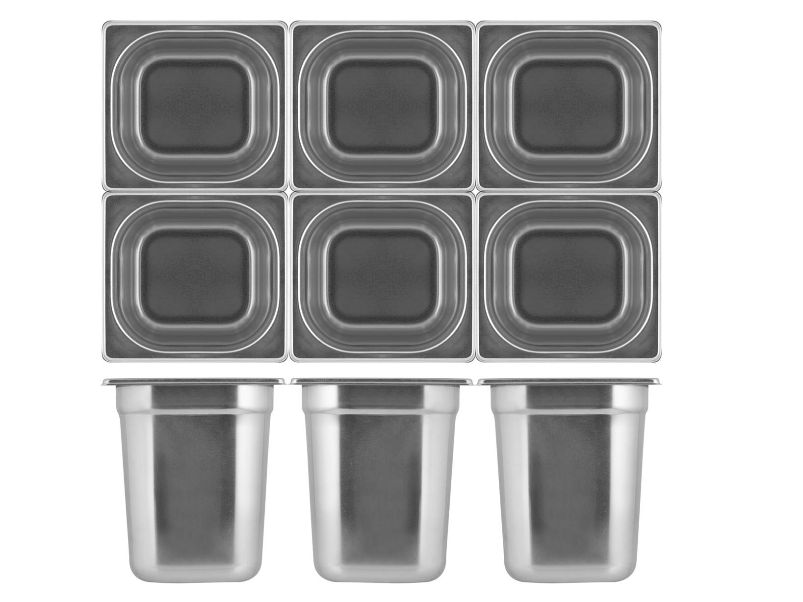 Contenitore Gastronorm Vogue U243 Policarbonato - 1/9 GN 176x108mm, Da -40°C A 100°C - Foto 7