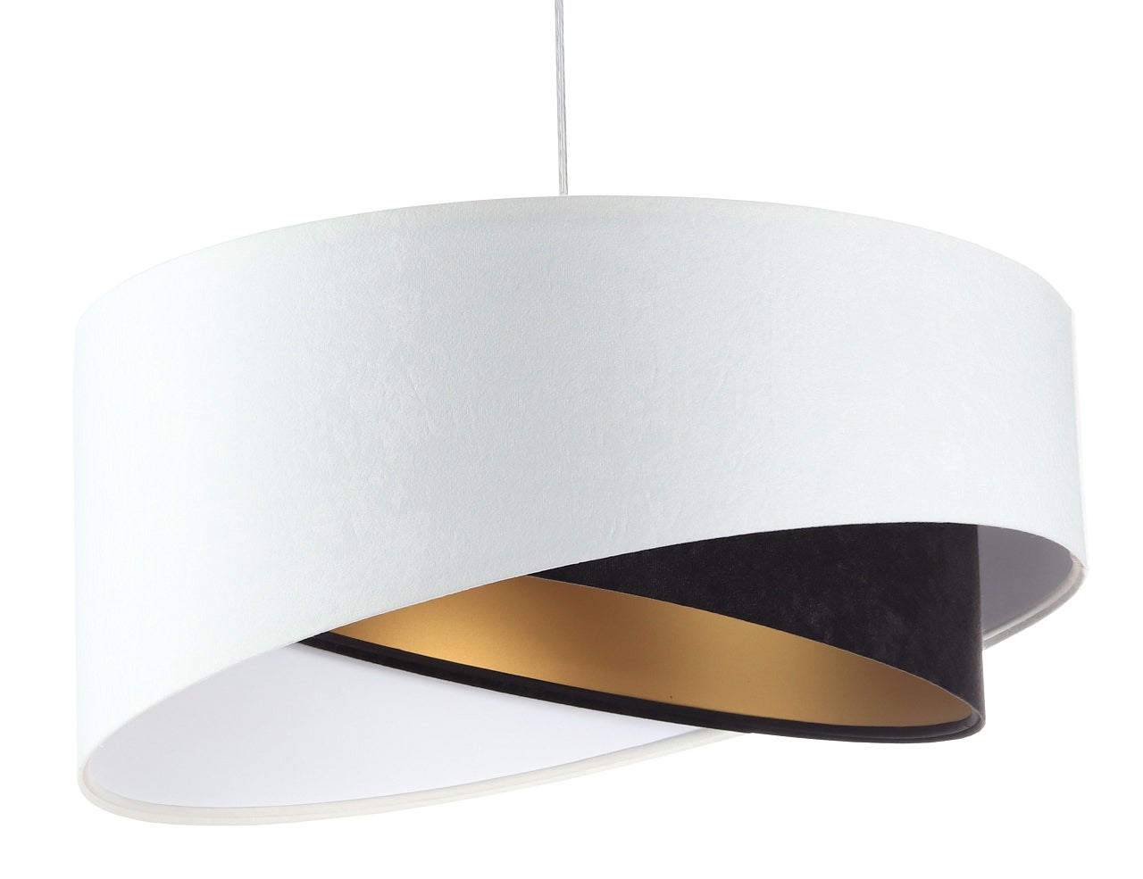 Lampa wisząca BAW biała/czarna