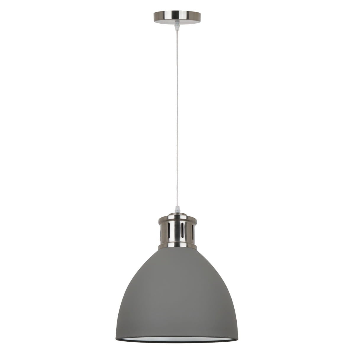 Lampa wisząca Lola szaro-nikiel satynowany 1xE27x60W metal wym:191x30x30cm IP20 Italux