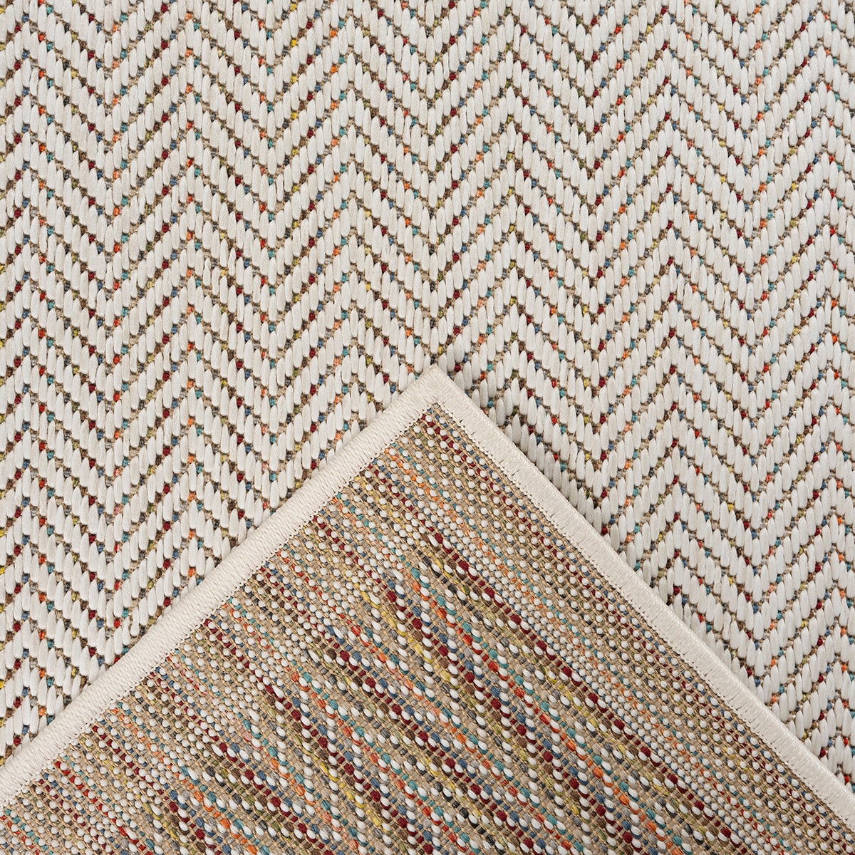 Tapis Calgary tissé plat intérieur extérieur design moderne, Gris, 140 x 200 cm - 4