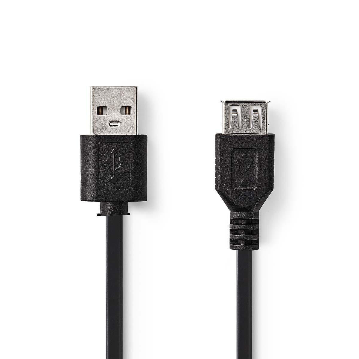 Waytex Cavo Di Estensione USB 2.0 Da 3 Metri - Connettori A/Maschio A A/Femmina, Colore Beige, Per Stampanti E Tastiere