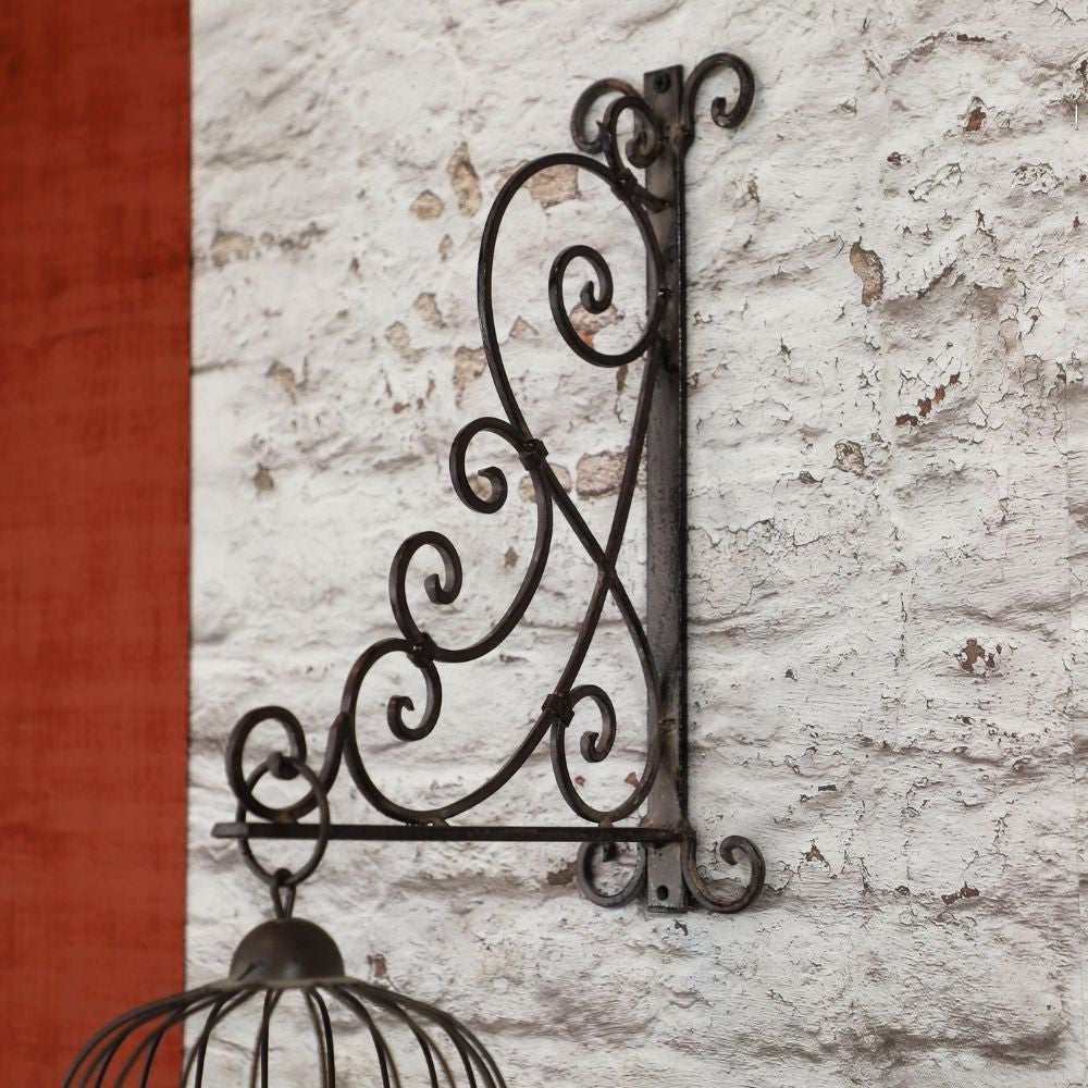 Potence en fer forgé couleur marron 25 x 36 cm - 4