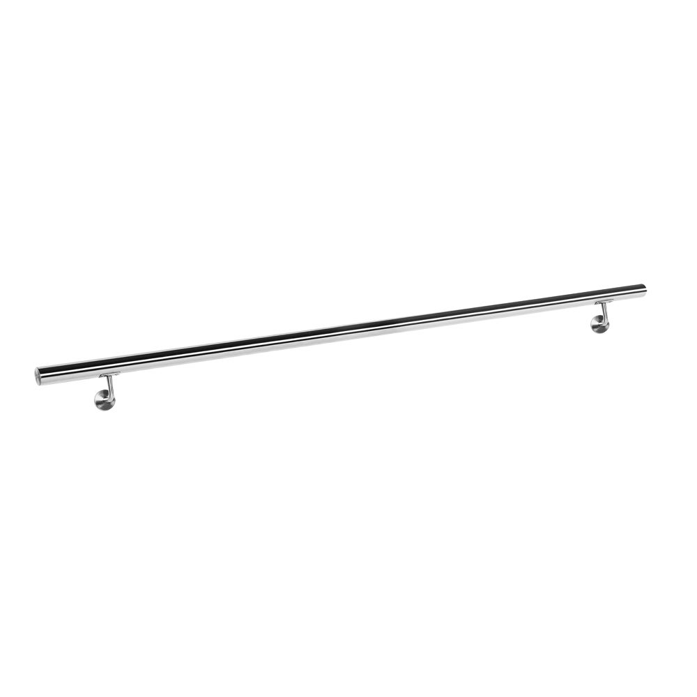 Kit Main courante Escalier 150cm Acier affiné V2A Garde-corps Rambarde Support mural Dispositif de fixation Balustrade Logement WilTec - 3