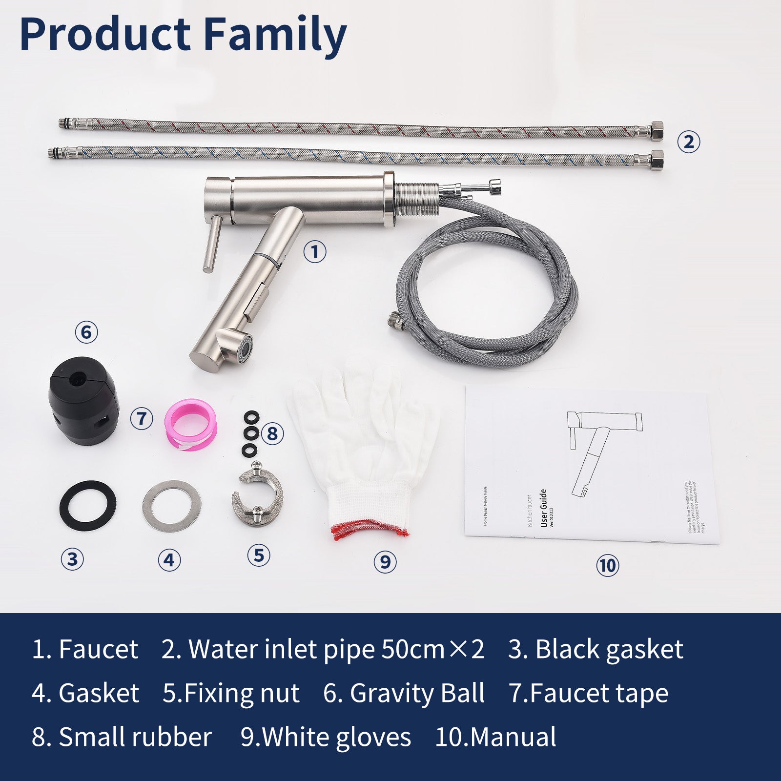 Mitigeur Cuisine avec 2 Modes de Jet Robinet Cuisine avec Douchette Extractible Mitigeur Evier en Inox Brosse Eau Chaude et Froide - 11