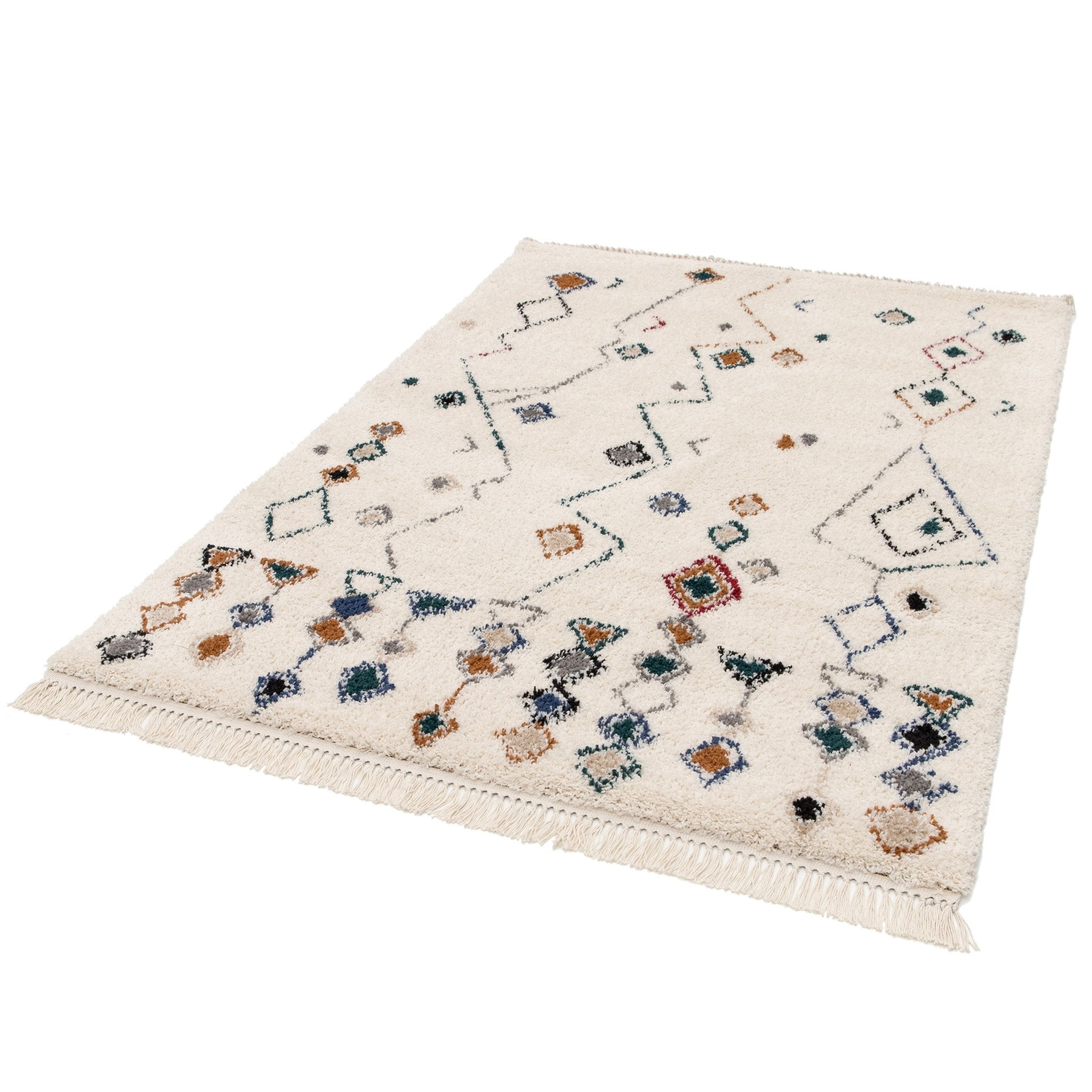 Tapis ethnique à franges inspiration bédouine MOGADOR - 120 x 170 cm - 6