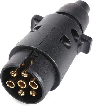 Prise Femelle Aluminium 7 Plots Pour Circuit 12V - Marque LEM Select - Référence AM06501