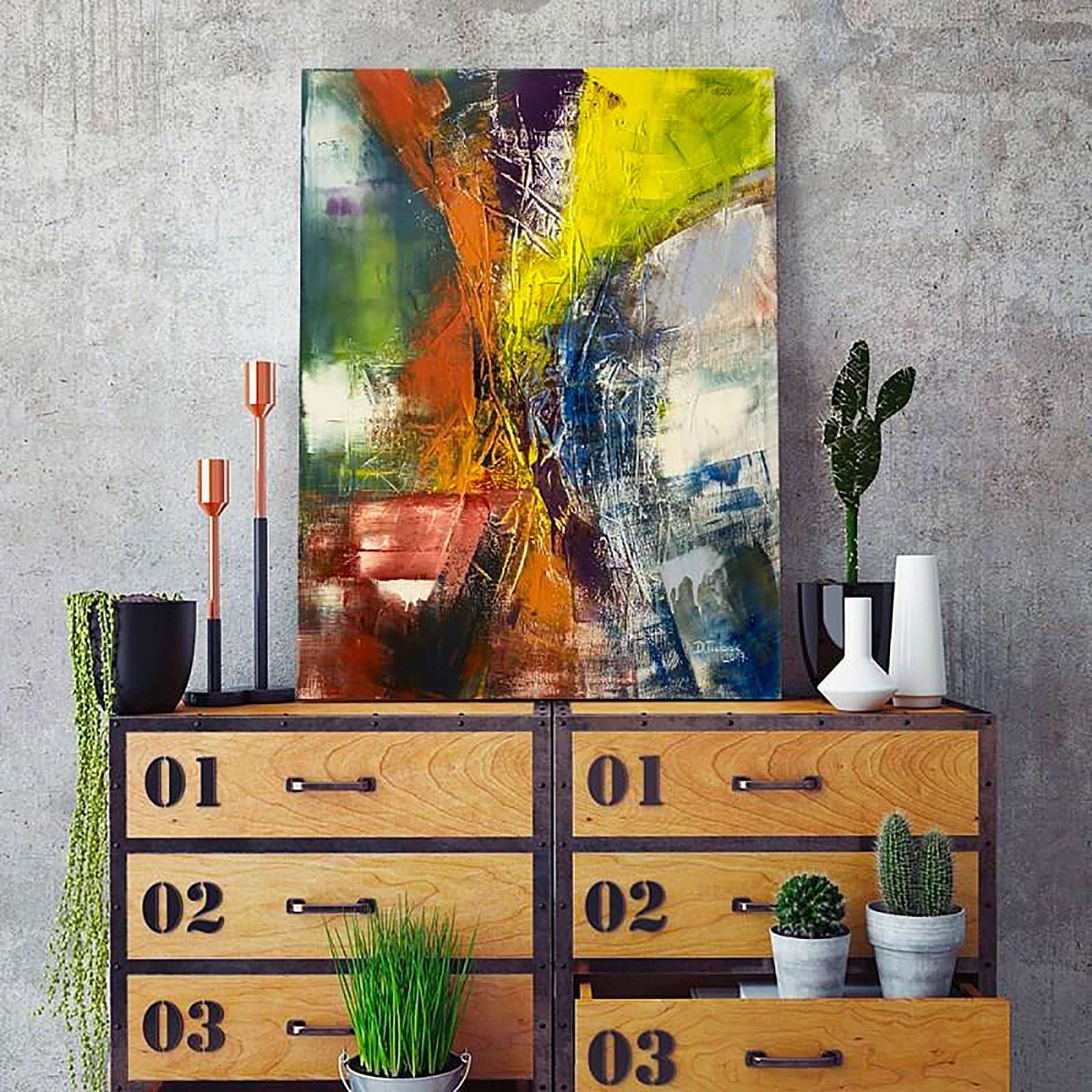 Tableau abstraction 72 - 40 x 50 cm - 5