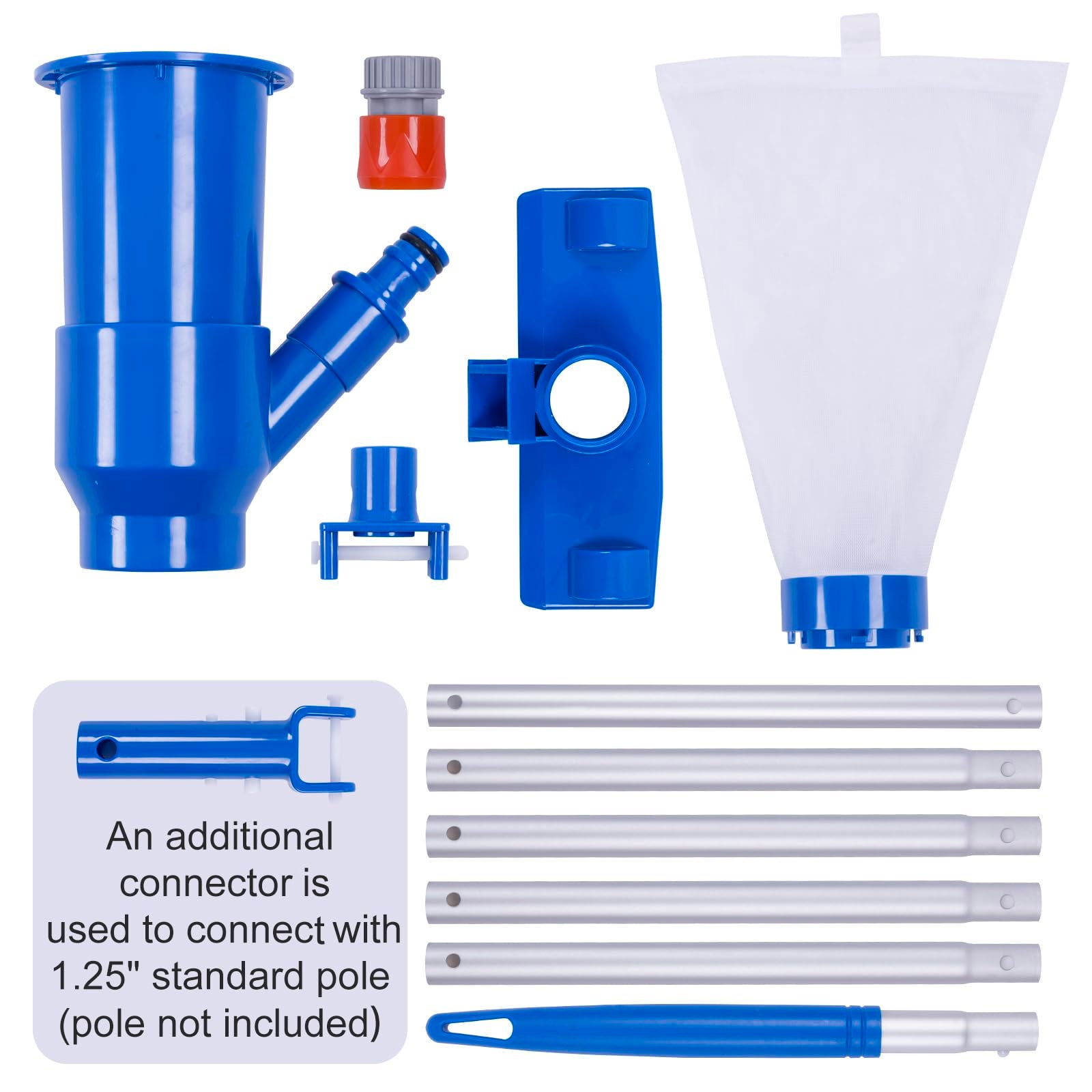 Aspirapolvere Jet Spa per piscina aggiornato con spazzola e asta da 56