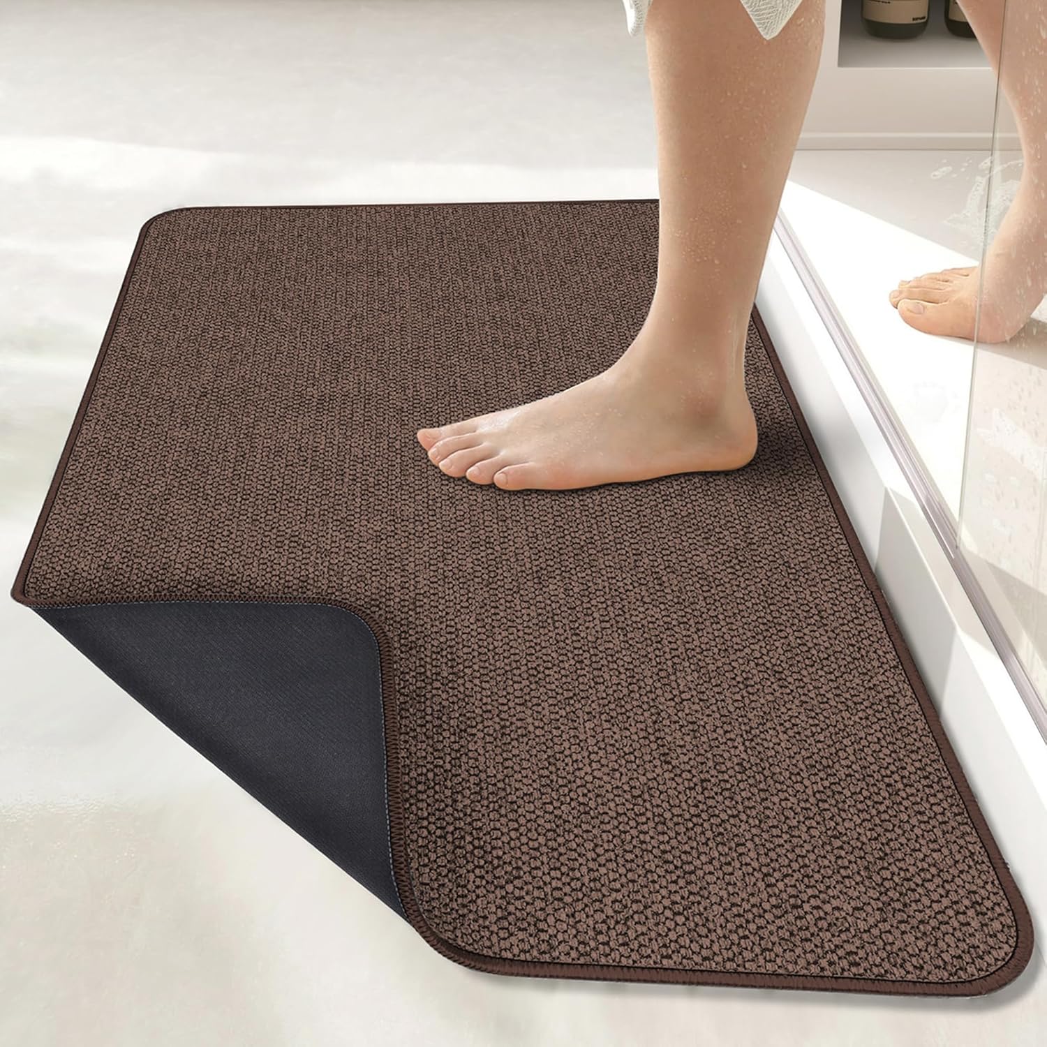 Tappetino Da Bagno In Diatomite Ad Asciugatura Rapida - Antiscivolo, Super Assorbente, Ultrasottile, Facile Da Pulire, Per Doccia E Vasca