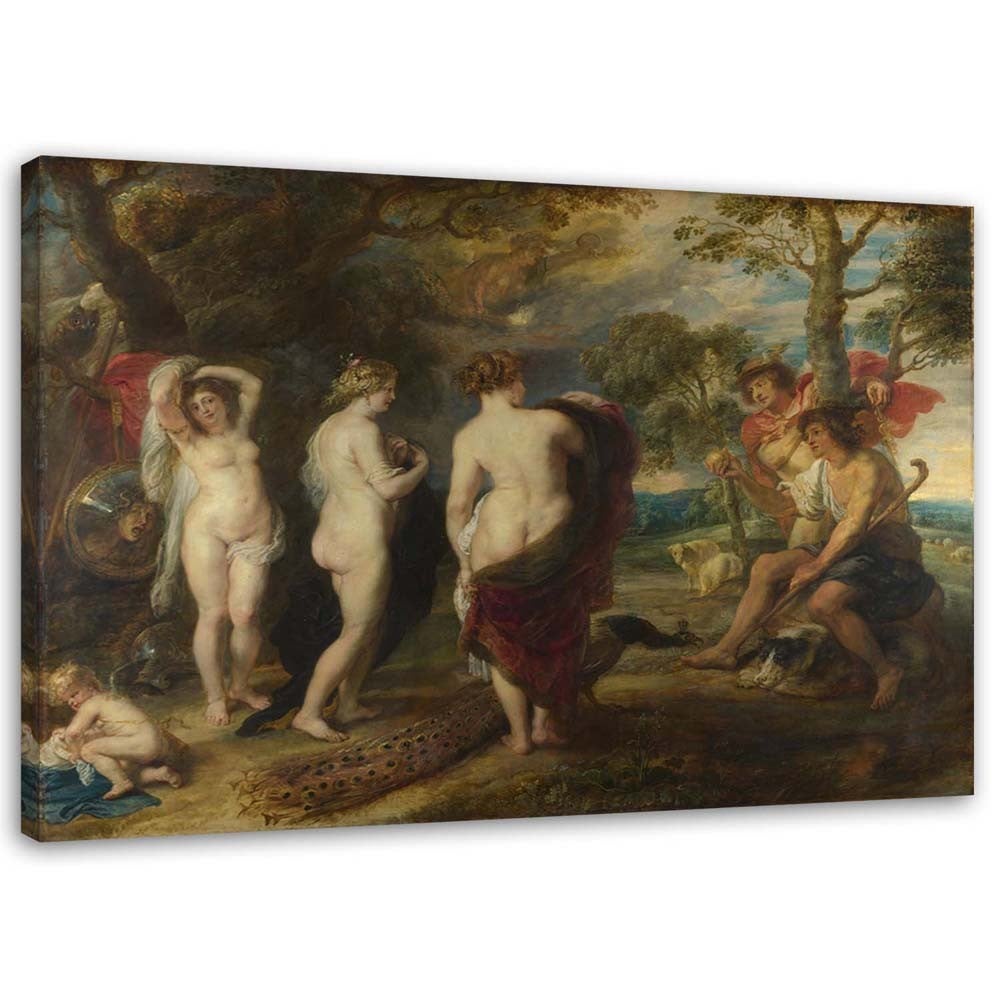 Obraz na płótnie, Sąd Parysa - P. P. Rubens reprodukcja 120x80