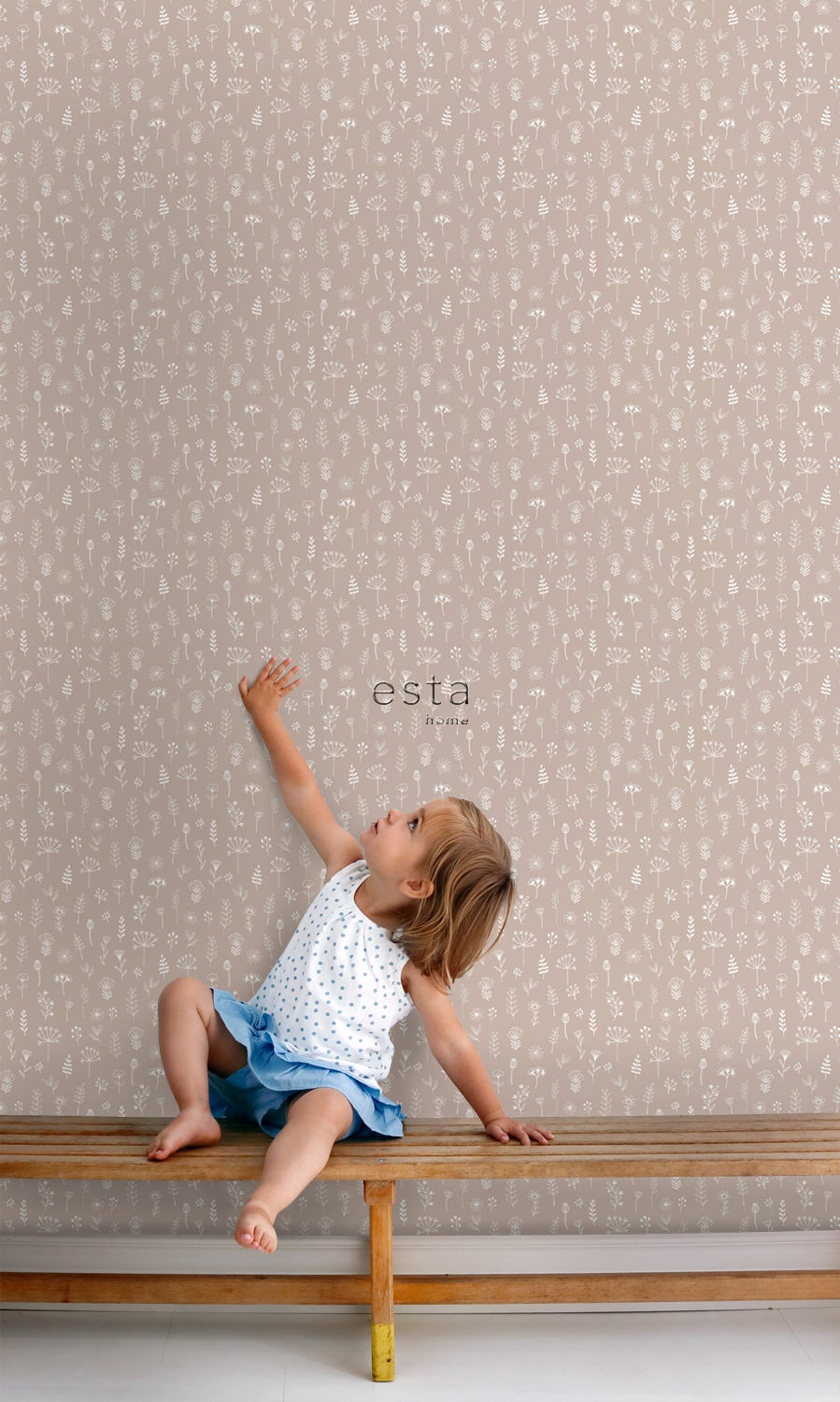 Papier peint fleurs vieux rose et blanc - 53 cm x 10.05 m - ESTAhome - 8