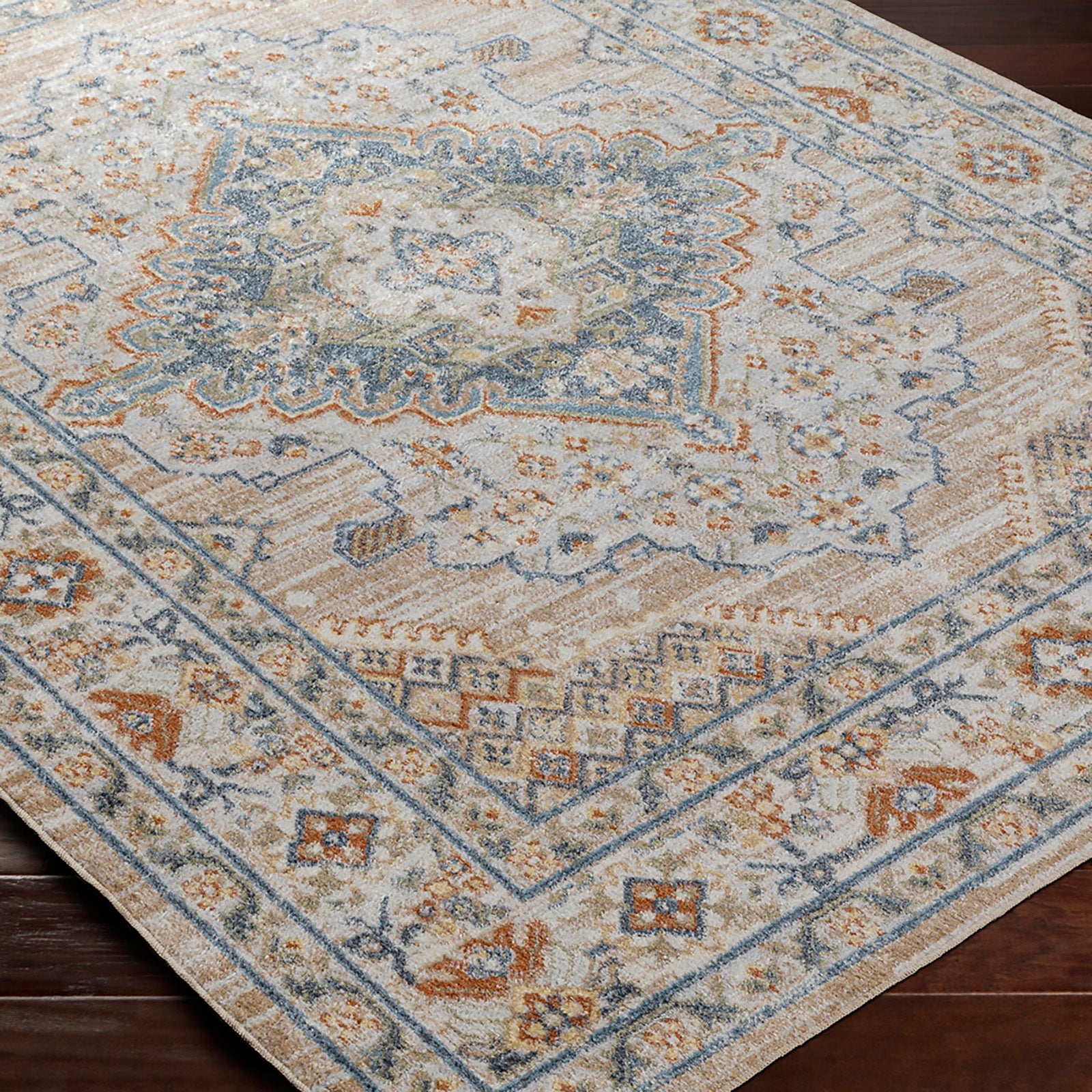 LIVABLISS Tappeto Vintage Lavabile Beige/Blu 160x213 cm Marion - 6