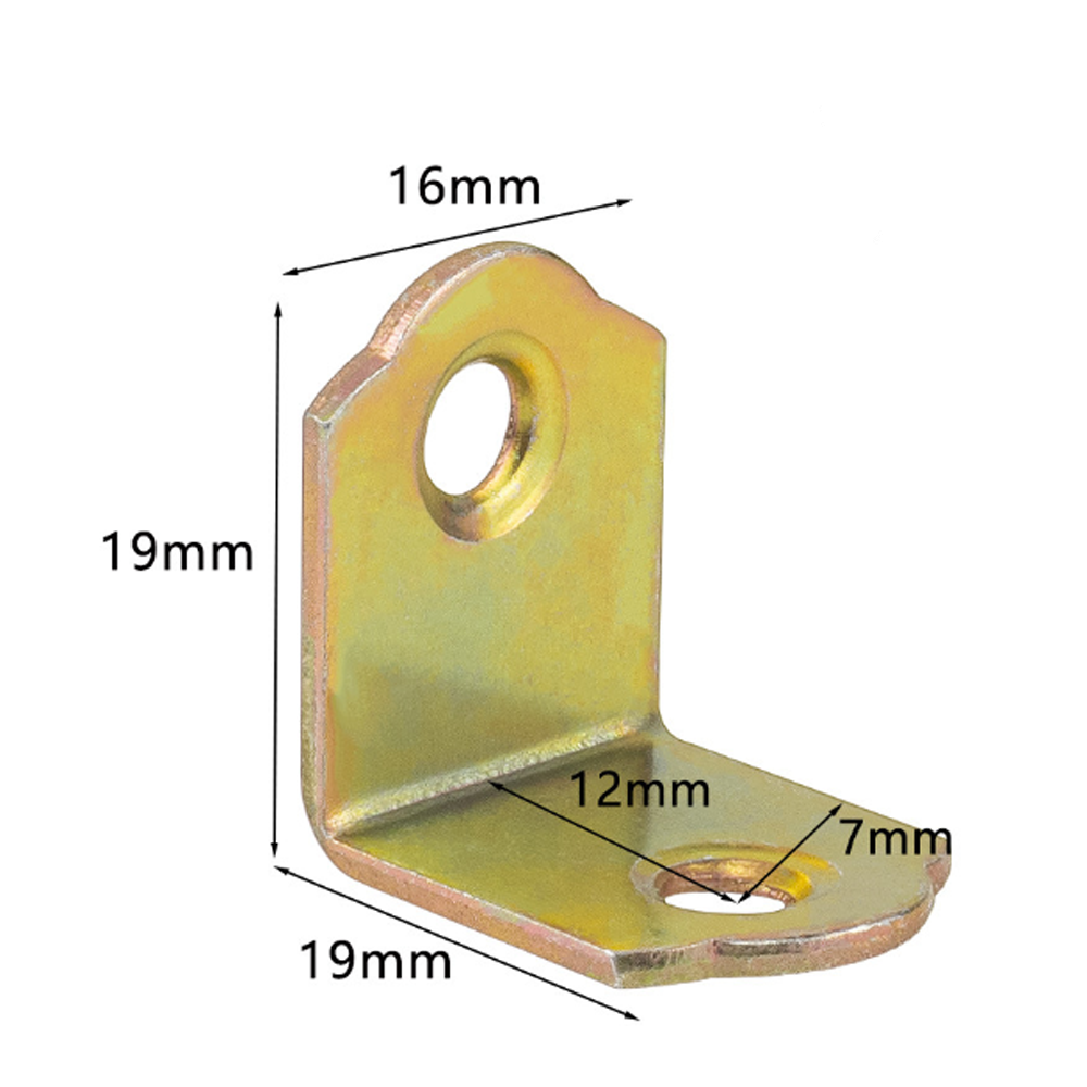 20 Pièces Equerres Metal, Équerre de Fixation 90 Degrés avec Vis, Petite Équerre D'assemblage (19mm x 16mm) - 2