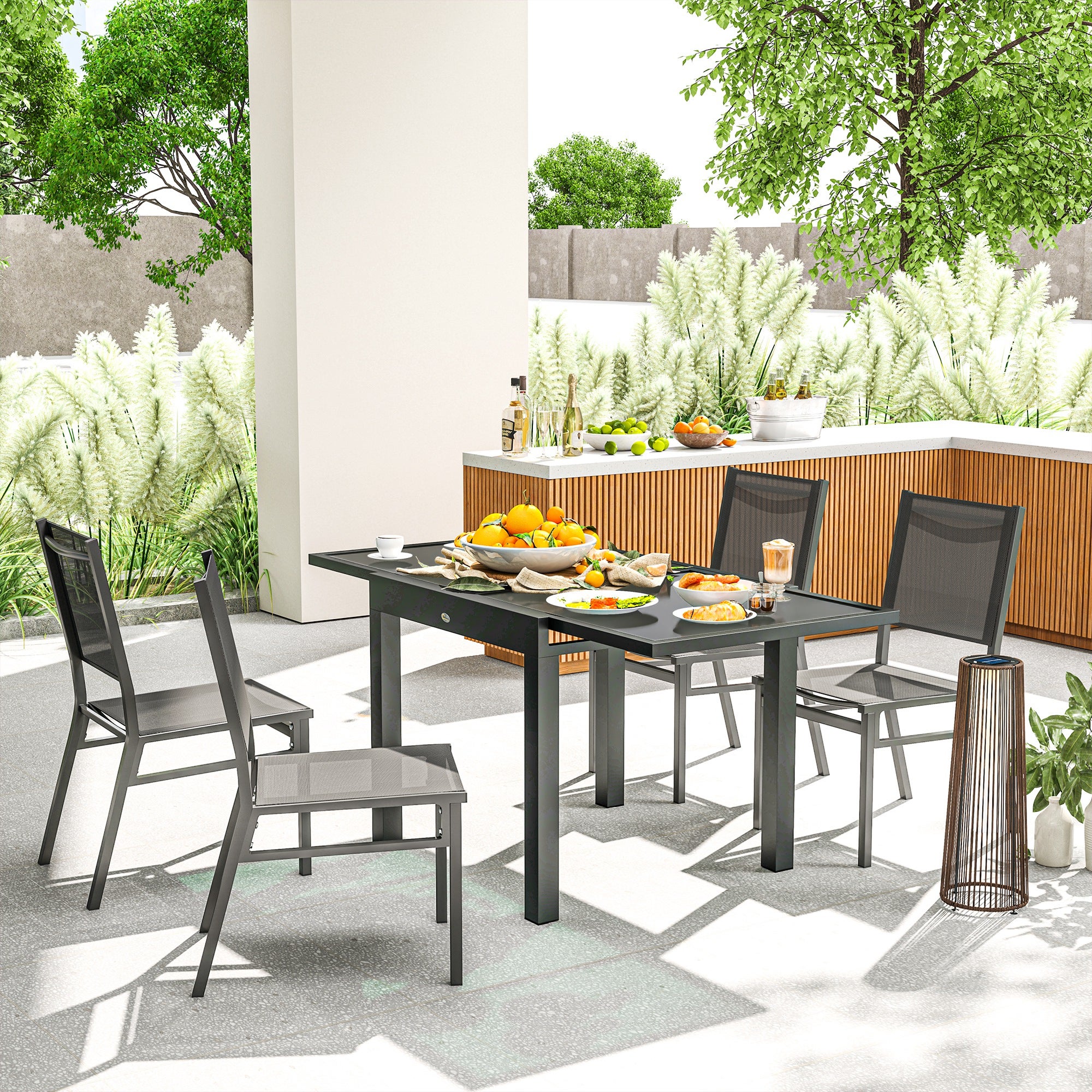 Table de jardin extensible Aluminium Outsunny - 2