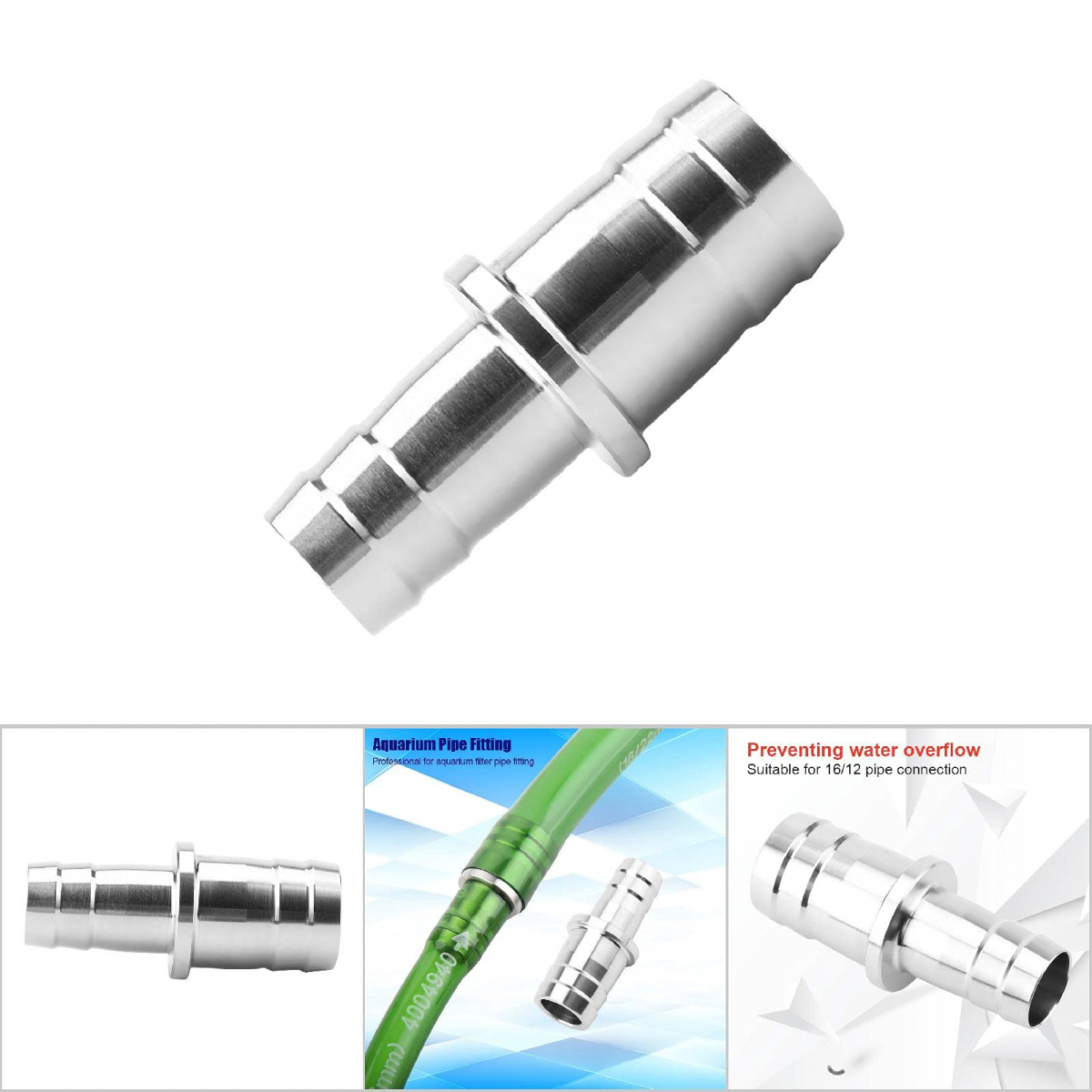 Encaixe de tubulação de aquário de aço inoxidável profissional, conector de cavalo, filtro de peixe, encaixe de tubulação (3 pontos-4 pontos d - 9