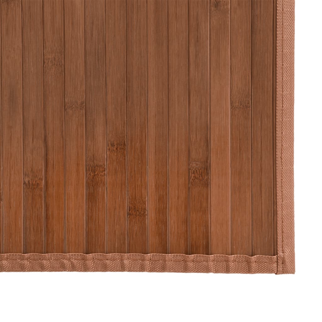 Tapis rectangulaire marron 80x400 bambou - 6