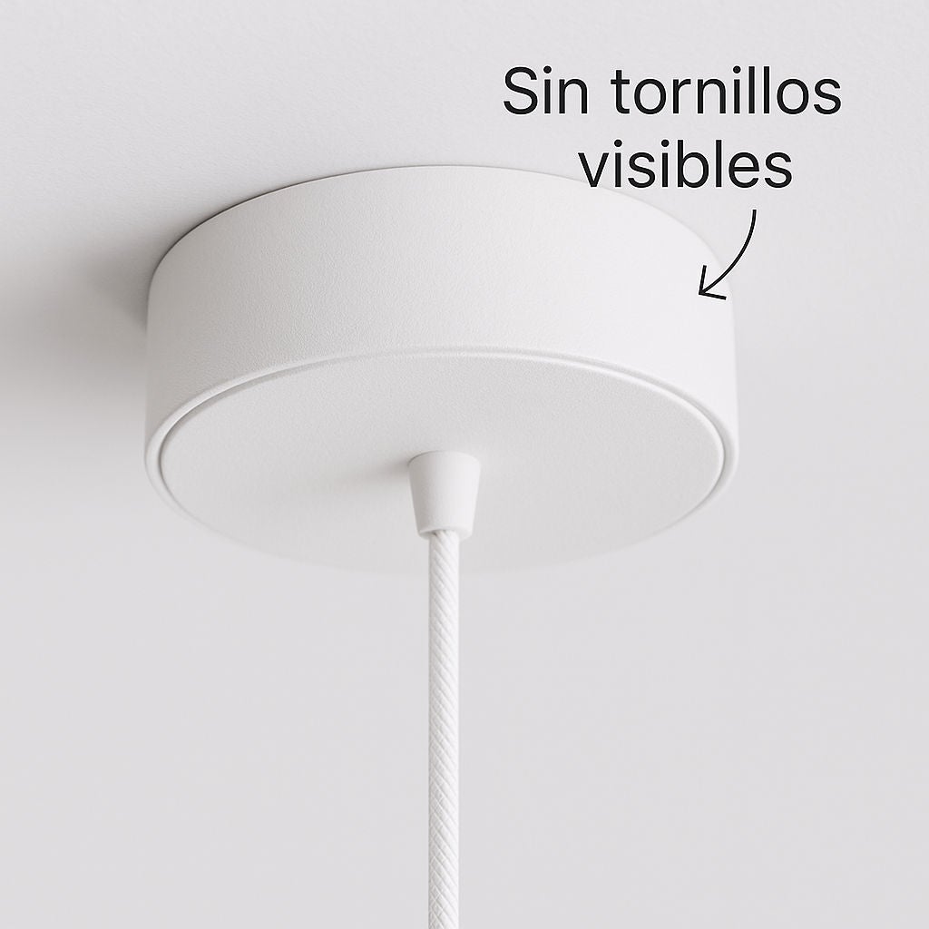 Lámpara de techo modelo DAILA BLBB Blanco /cable blanco /floron blanco - 4