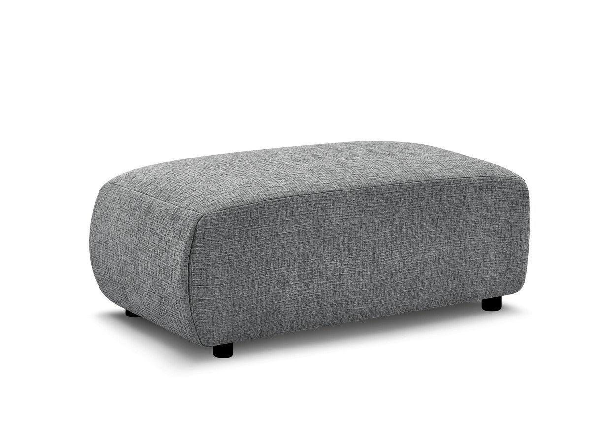 Pouf petit JANA tissu texturé BOBOCHIC 1 place Gris foncé | Leroy Merlin