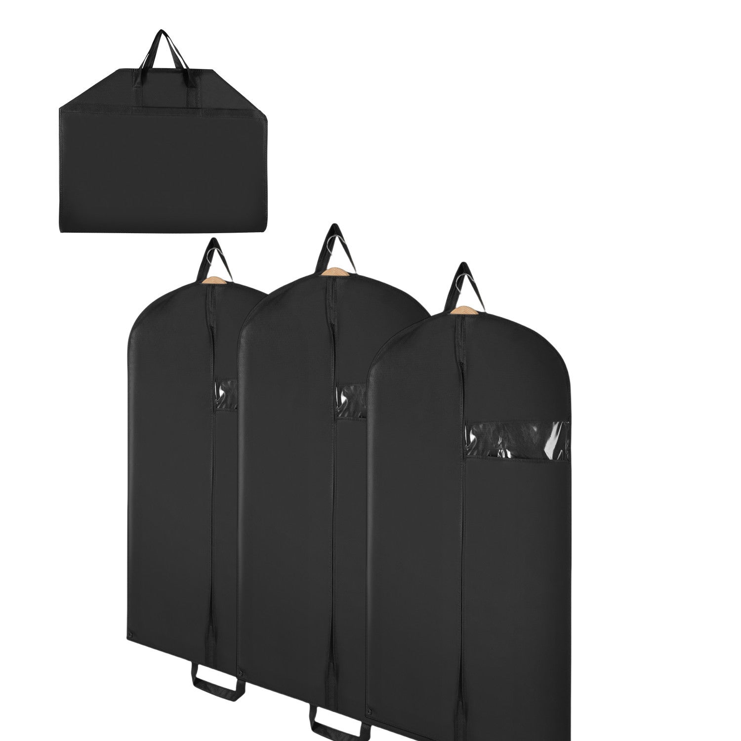 Housse De Vêtement Net-A-Porter – Noire, Zippée, 100 Cm, Rangement Costume